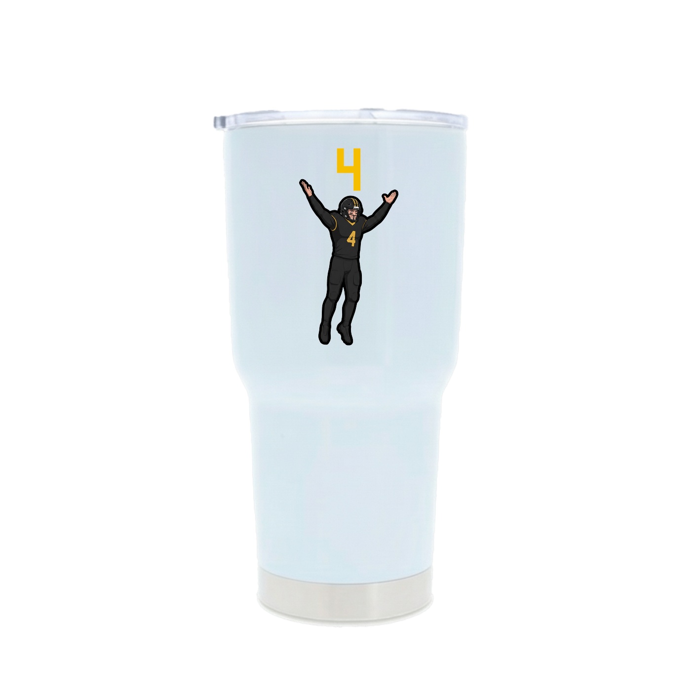 30oz Stainless Steel Tumbler — Number Top in White