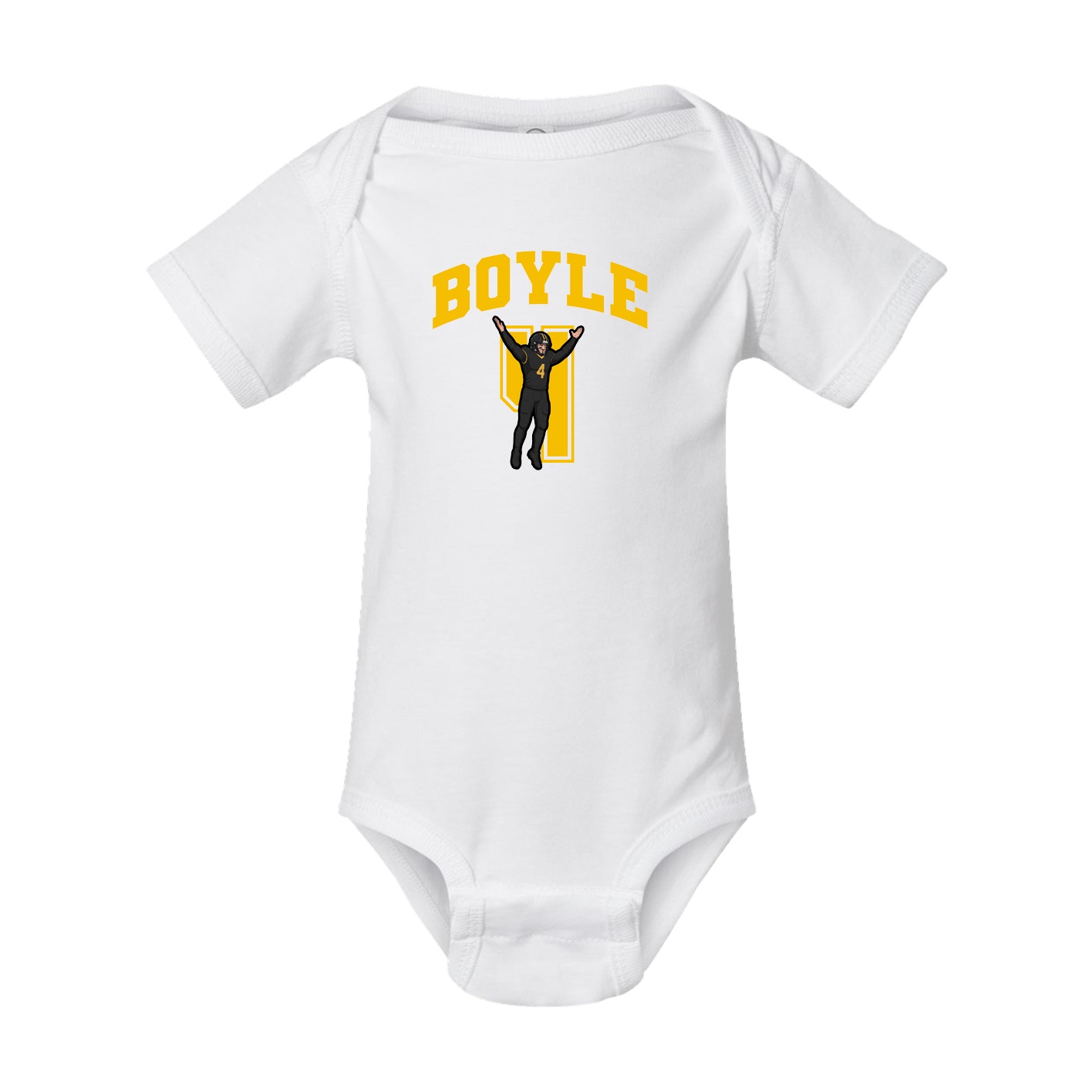 Baby Onesie — Number in White