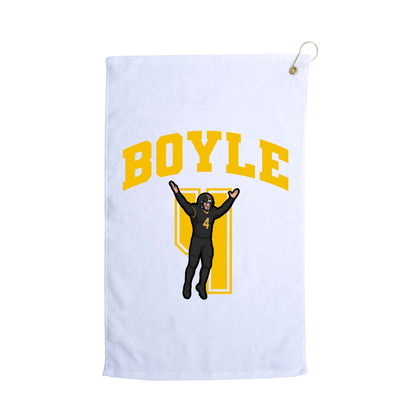 Golf Towel — Number in White