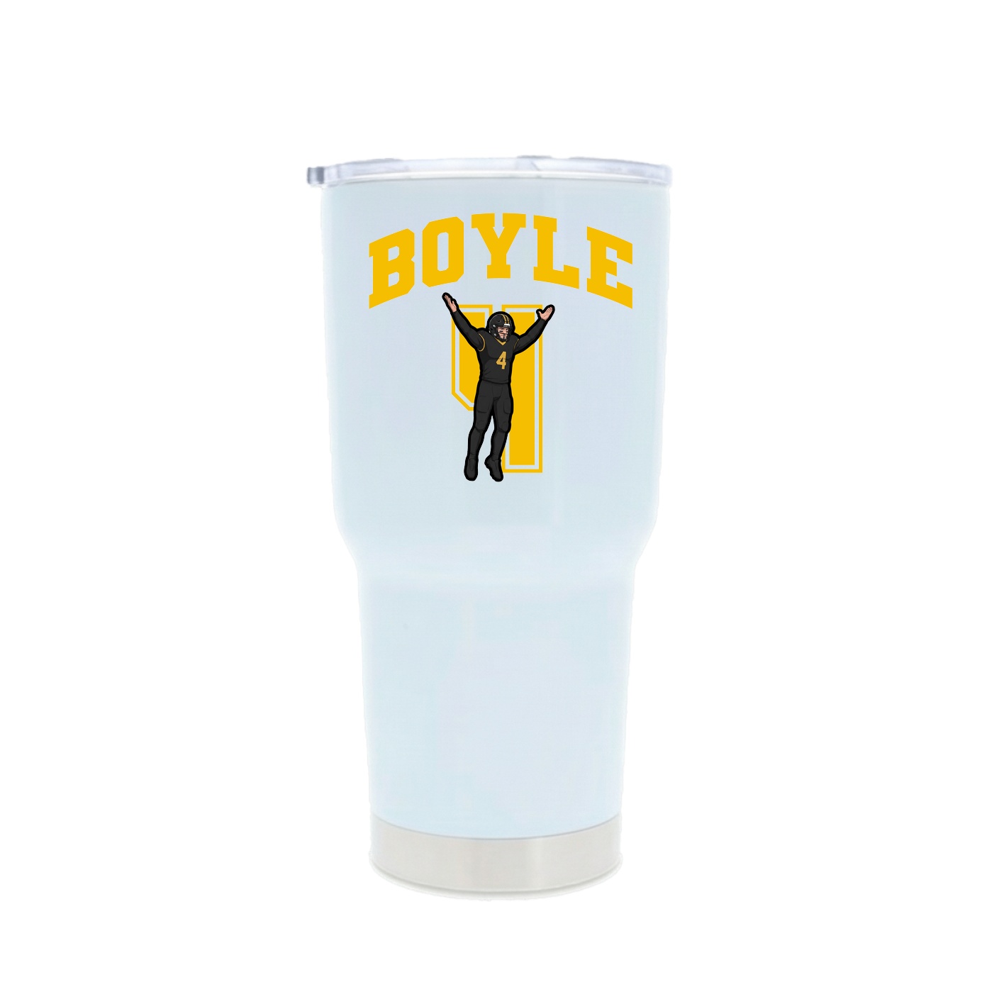 30oz Stainless Steel Tumbler — Number in White