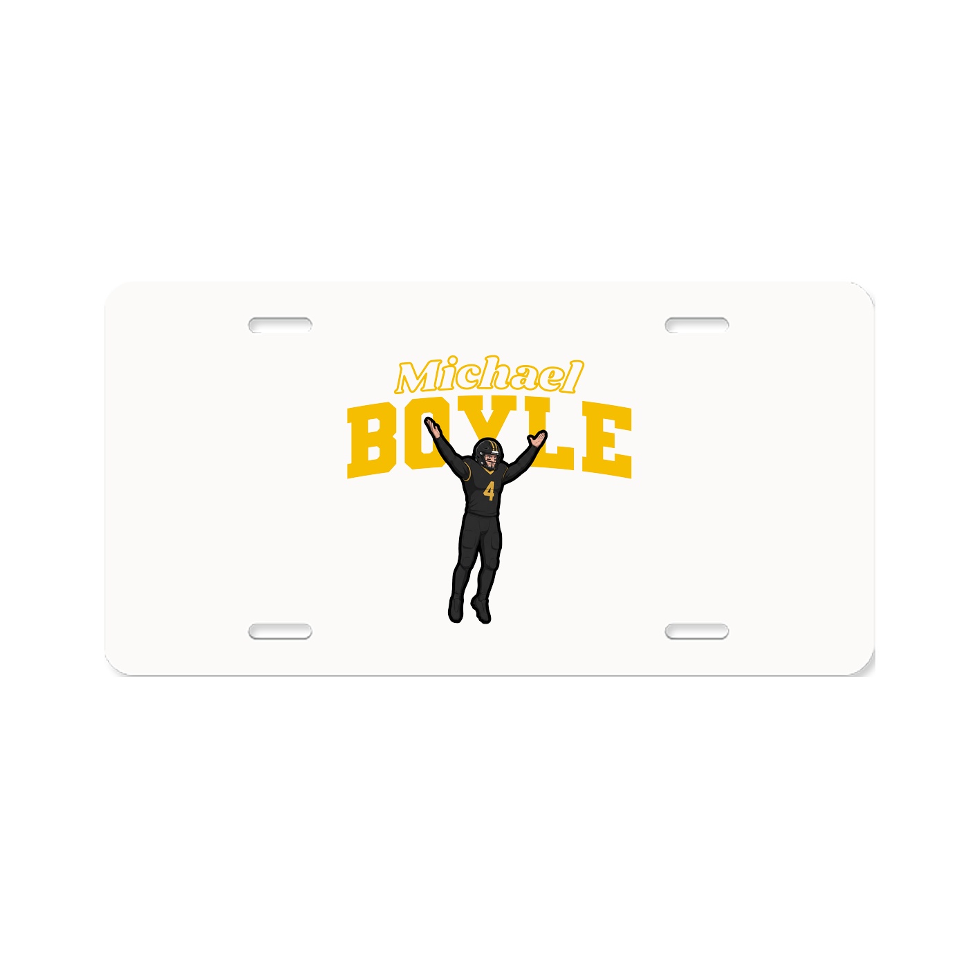 License Plate — Name Arch in Classic