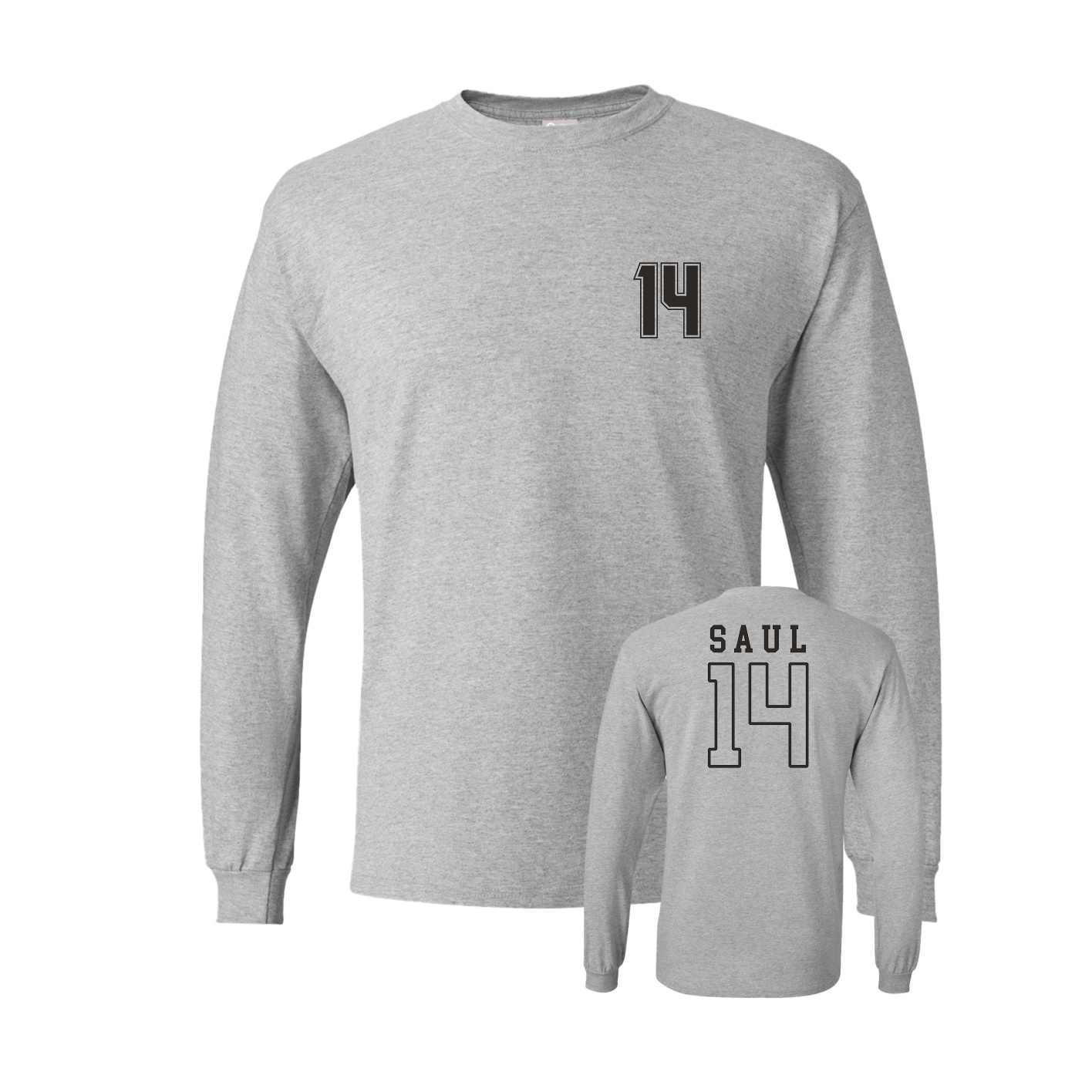 Long Sleeve Tee — Chest Back in Grey