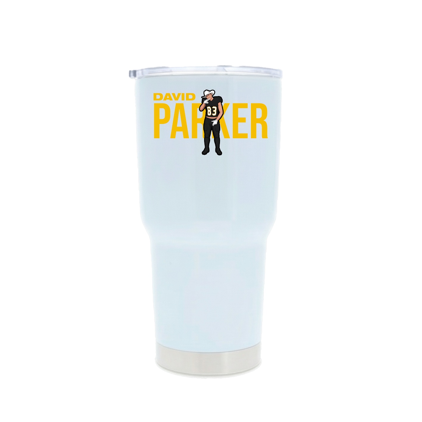 30oz Stainless Steel Tumbler — Player Name in White