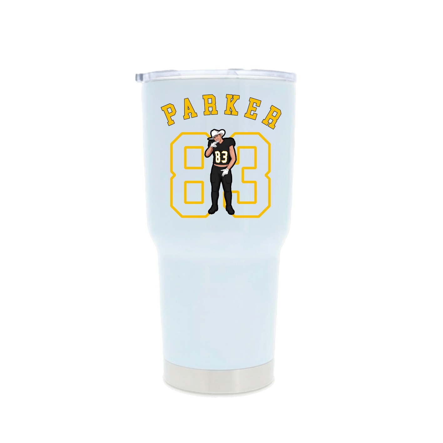 30oz Stainless Steel Tumbler — Shirsey Arch in White