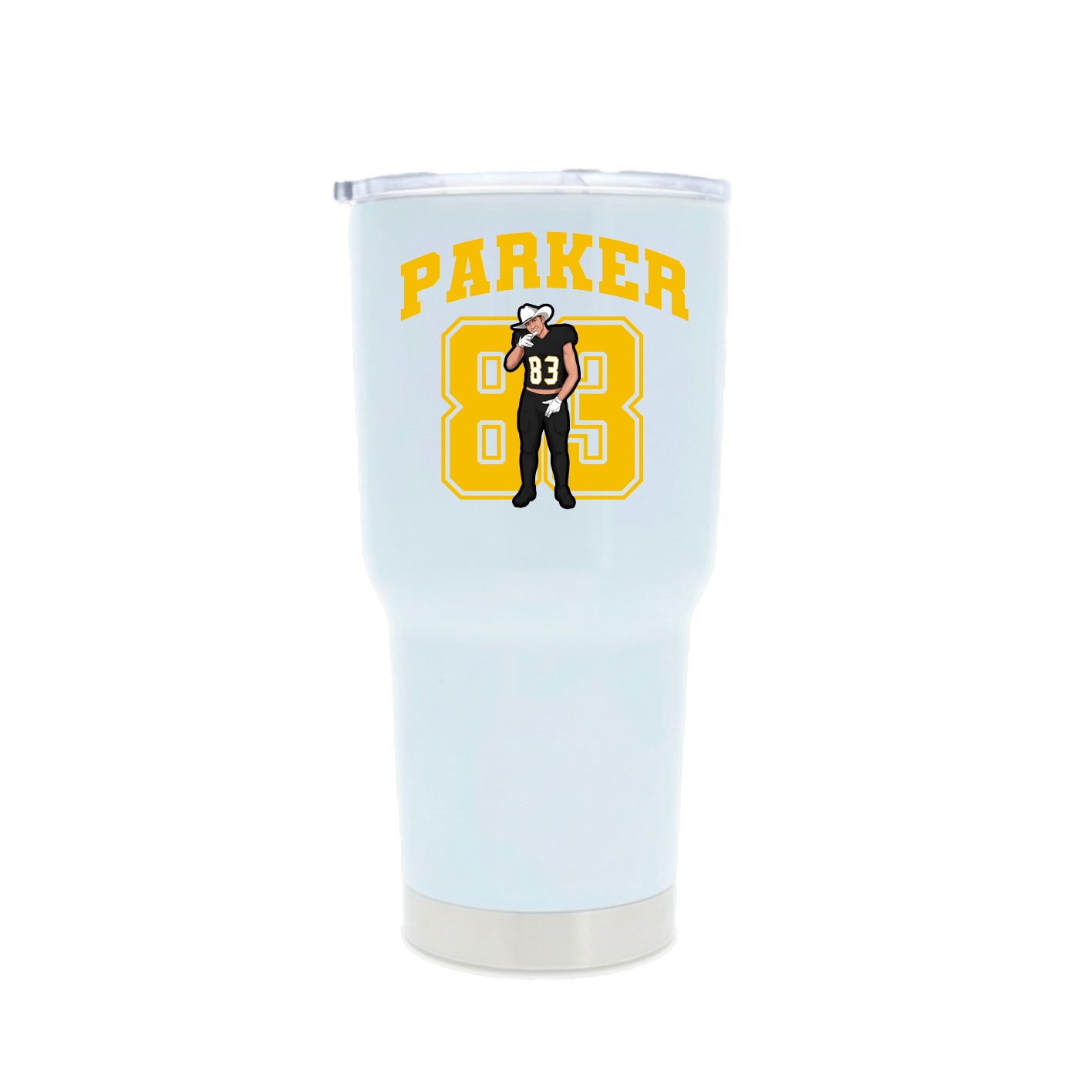 30oz Stainless Steel Tumbler — Number in White