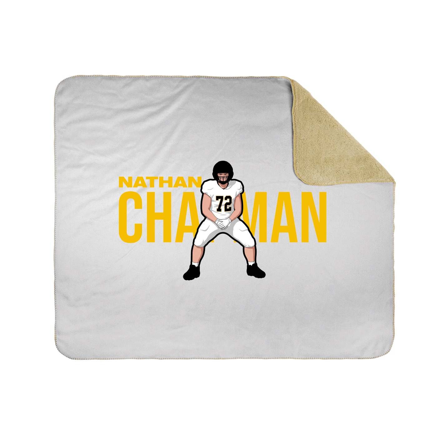Throw Blanket — Player Name in White