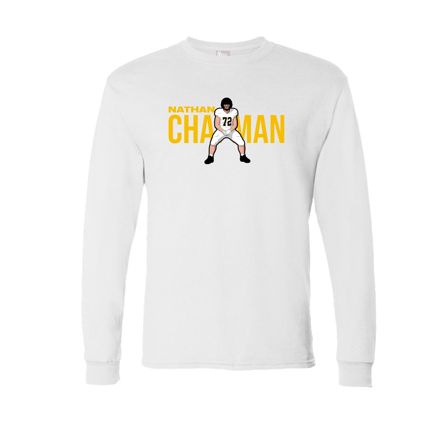 Long Sleeve Tee — Player Name in White