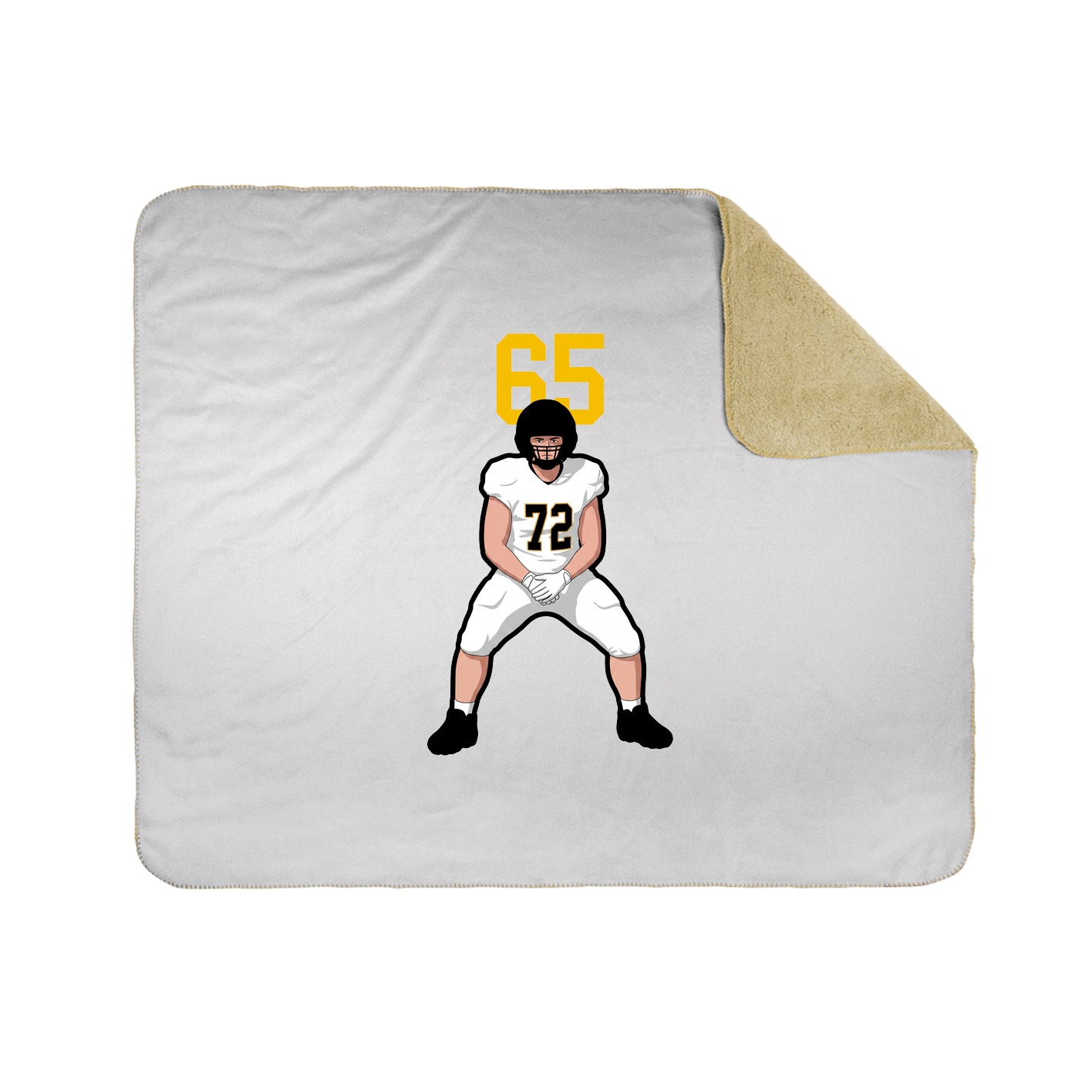 Throw Blanket — Number Top in White