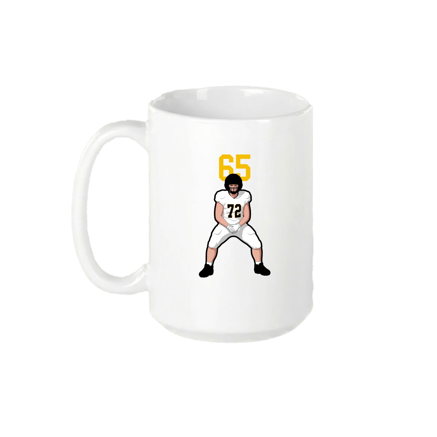 15oz Coffee Mug — Number Top in White