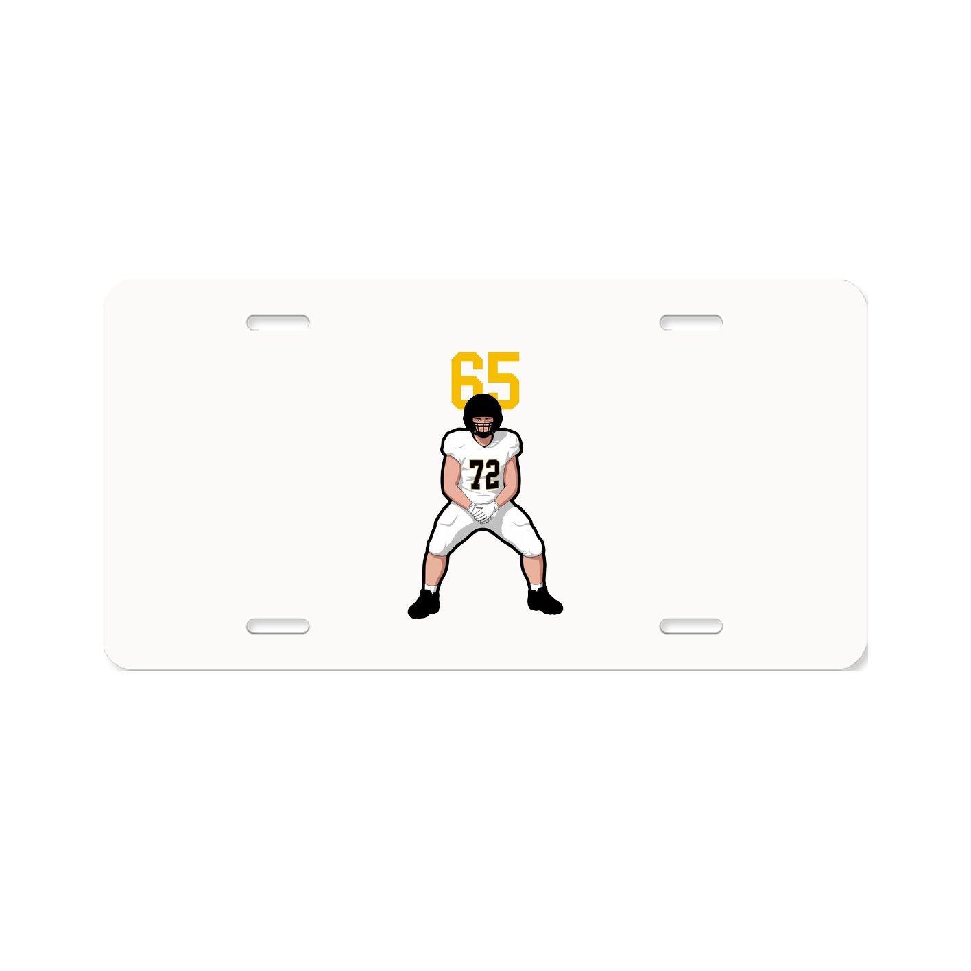 License Plate — Number Top in Classic