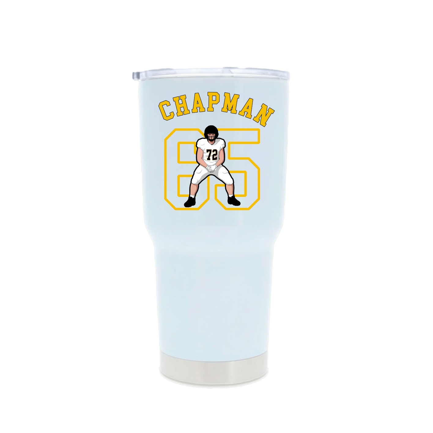 30oz Stainless Steel Tumbler — Shirsey Arch in White