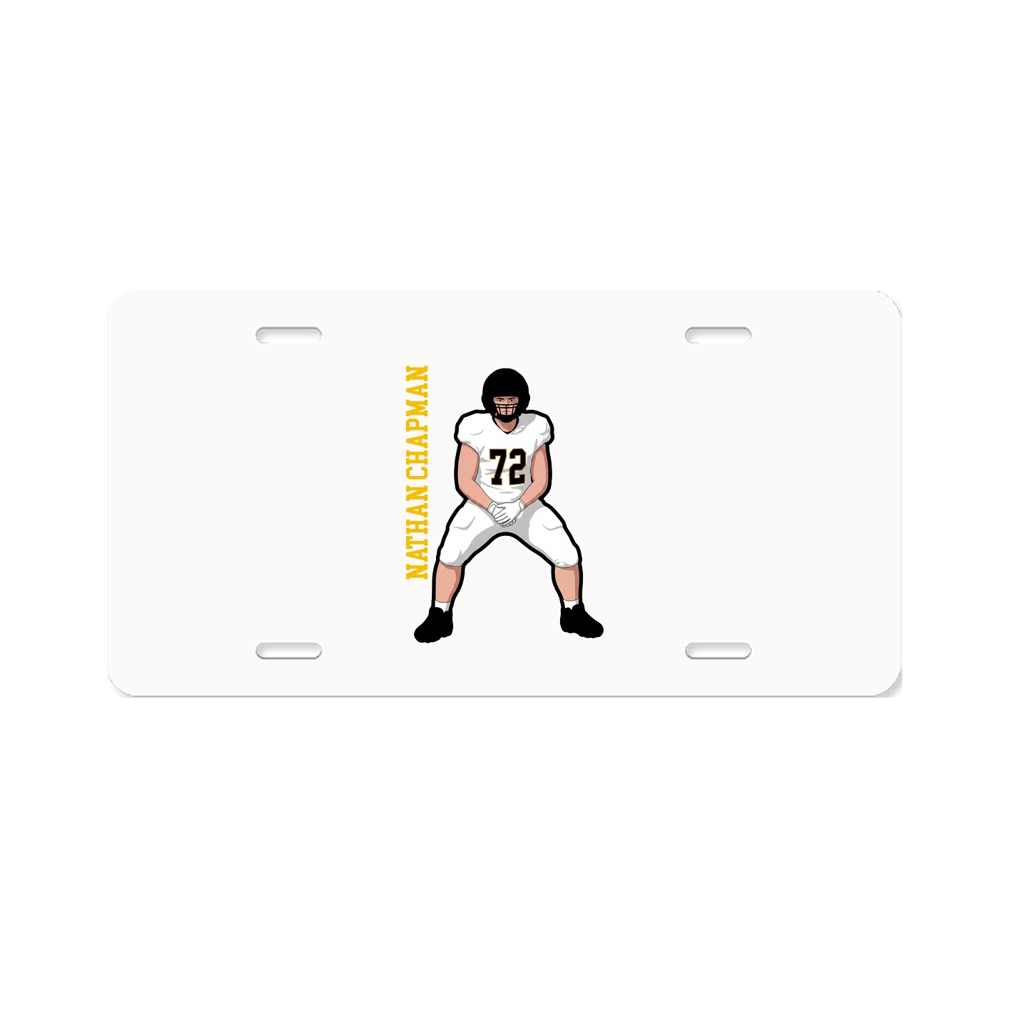 License Plate — Name Vertical in Classic