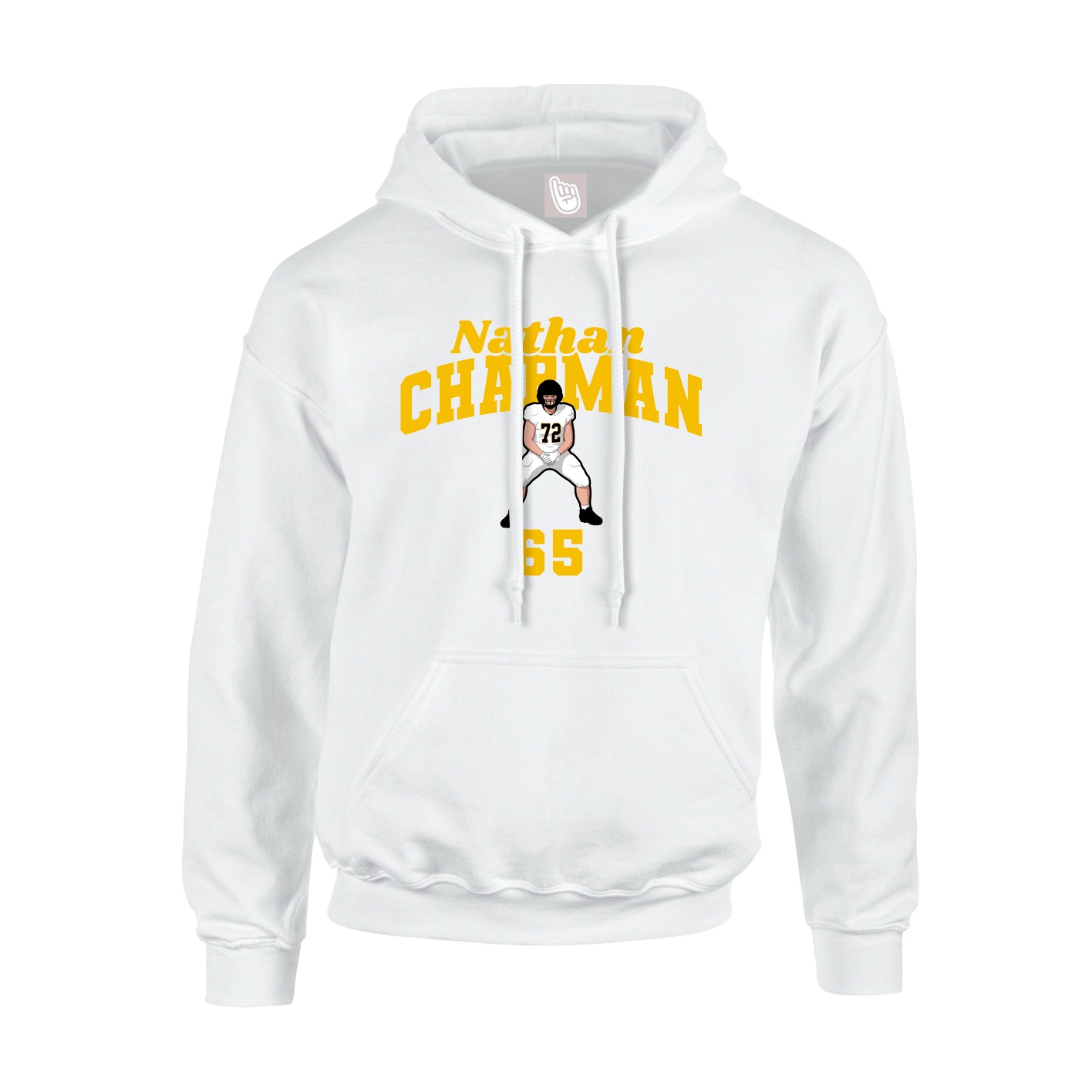 Hoodie — Signature Arch in White