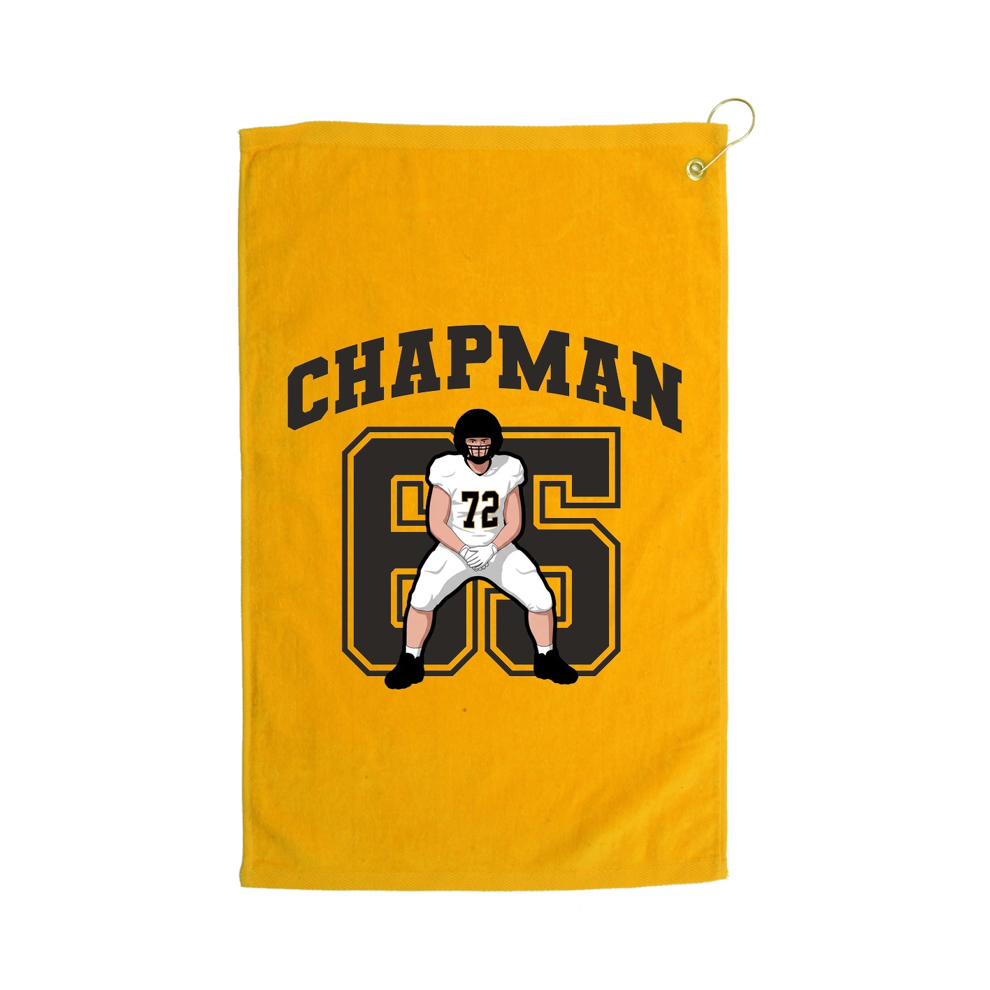 Golf Towel — Number in Gold