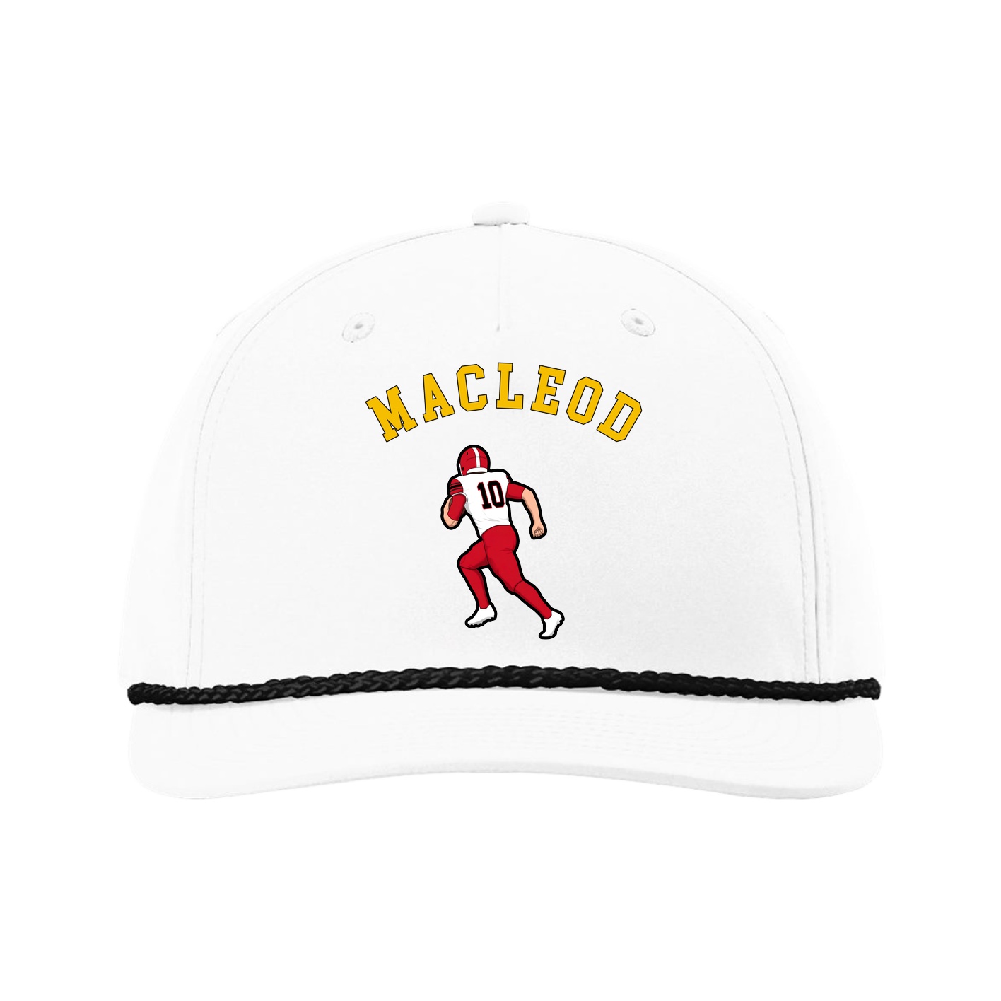 Five-Panel Classic Rope Cap — Shirsey Arch in White
