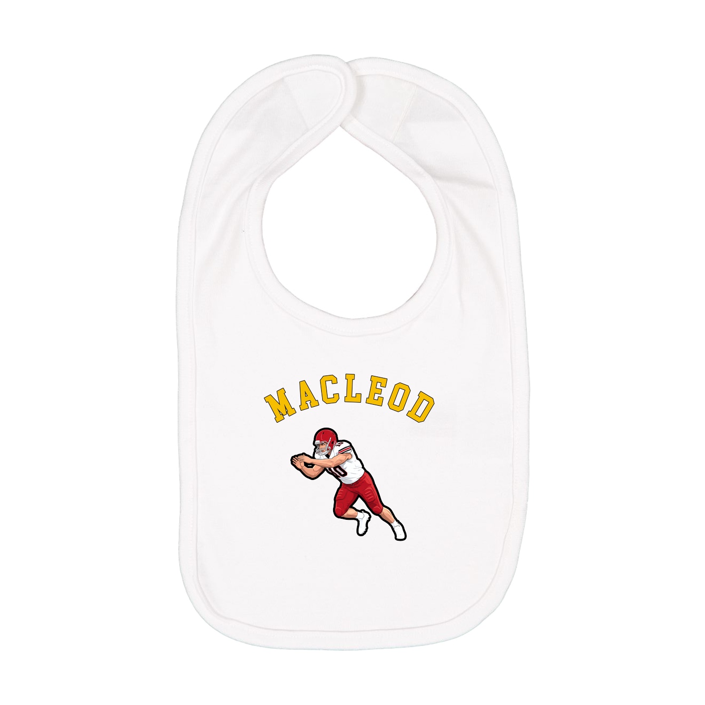 Infant Bib — Shirsey Arch in White