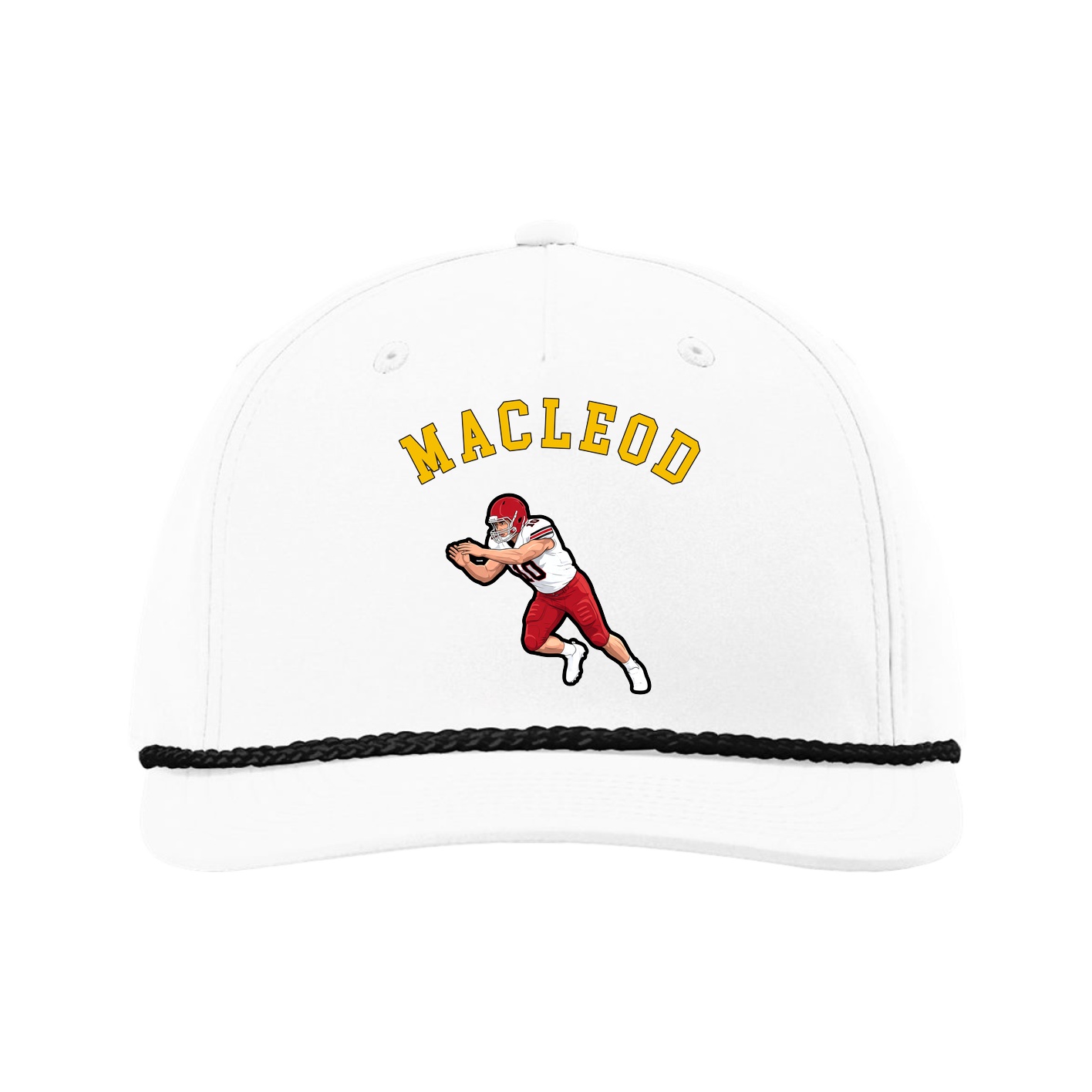 Five-Panel Classic Rope Cap — Shirsey Arch in White