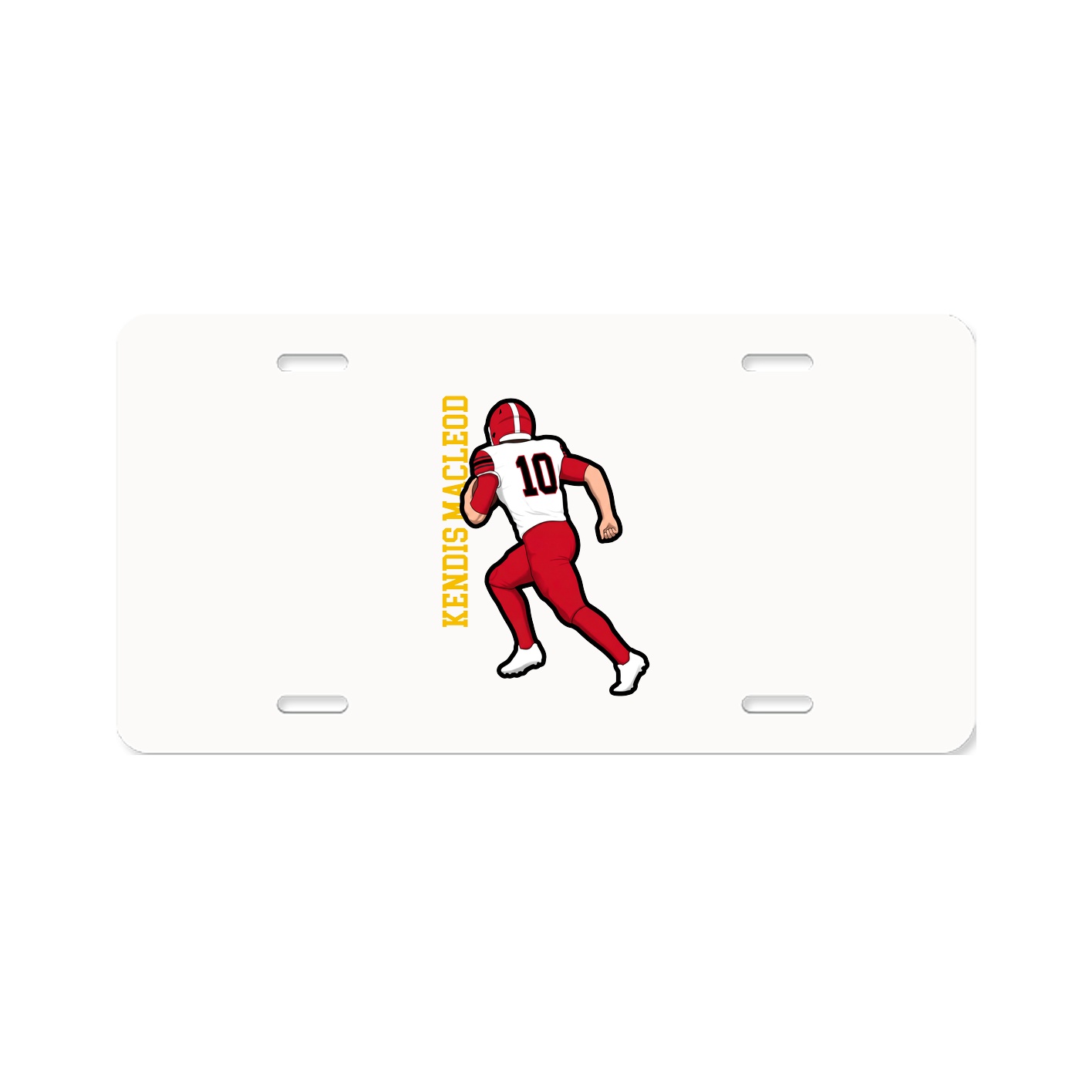 License Plate — Name Vertical in Classic
