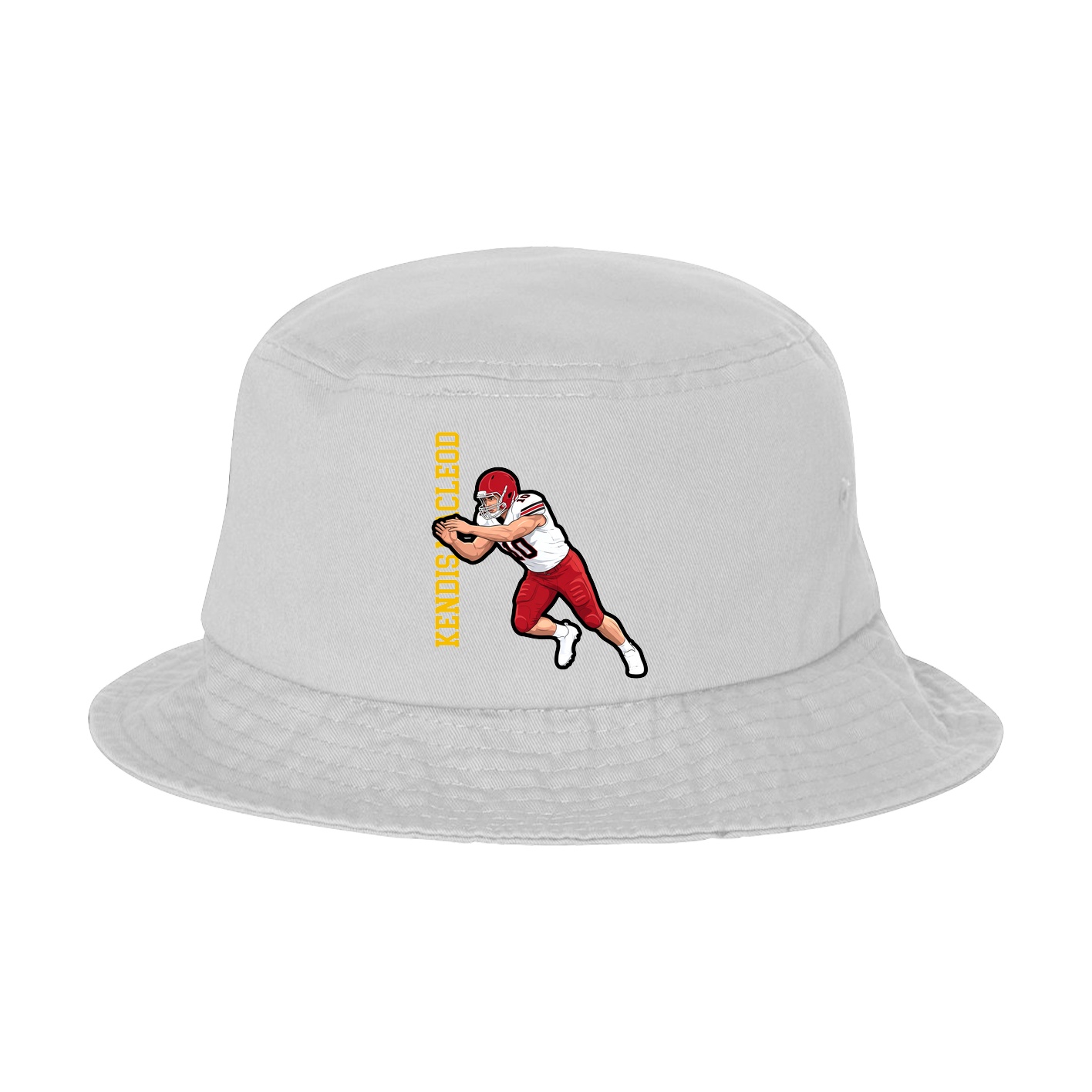 Bucket Cap — Name Vertical in White