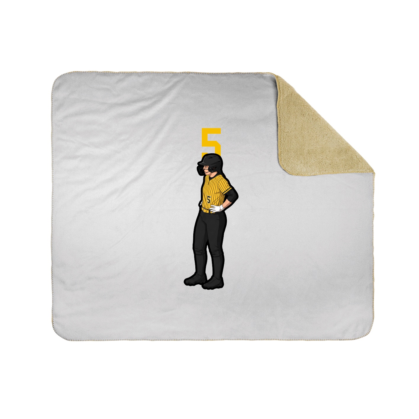 Throw Blanket — Number Top in White