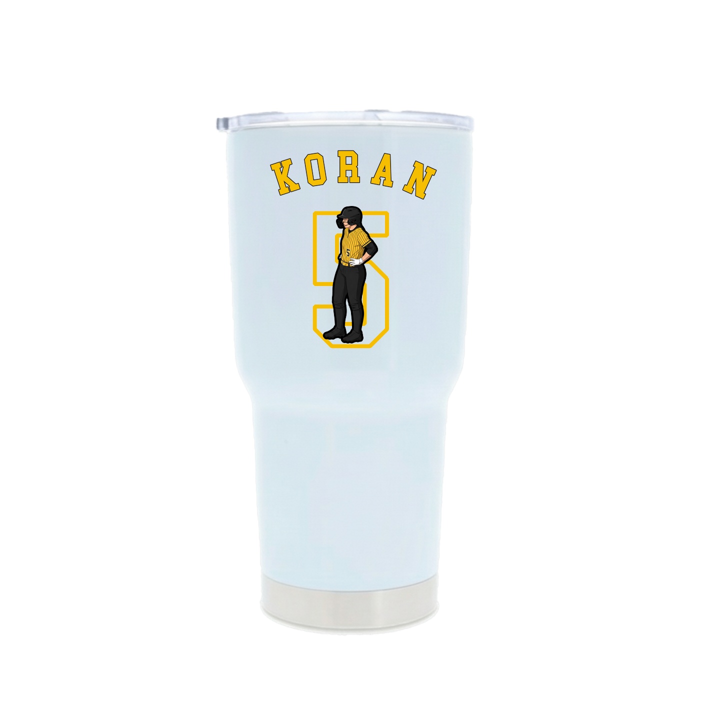 30oz Stainless Steel Tumbler — Shirsey Arch in White
