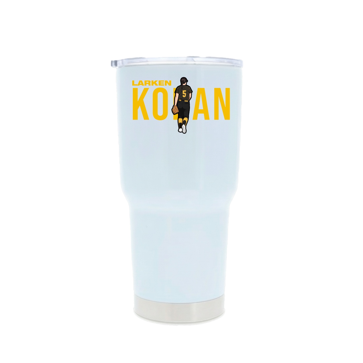 30oz Stainless Steel Tumbler — Player Name in White