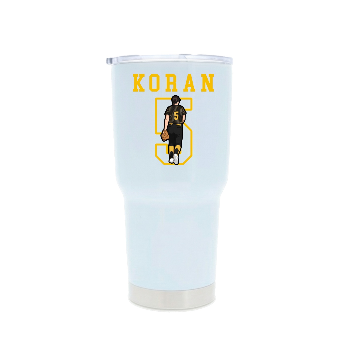 30oz Stainless Steel Tumbler — Shirsey in White