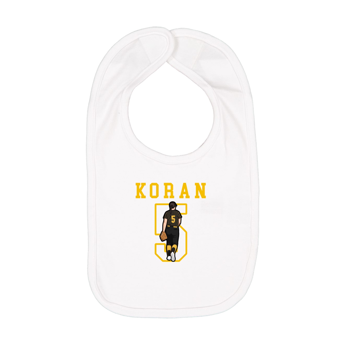 Infant Bib — Shirsey in White