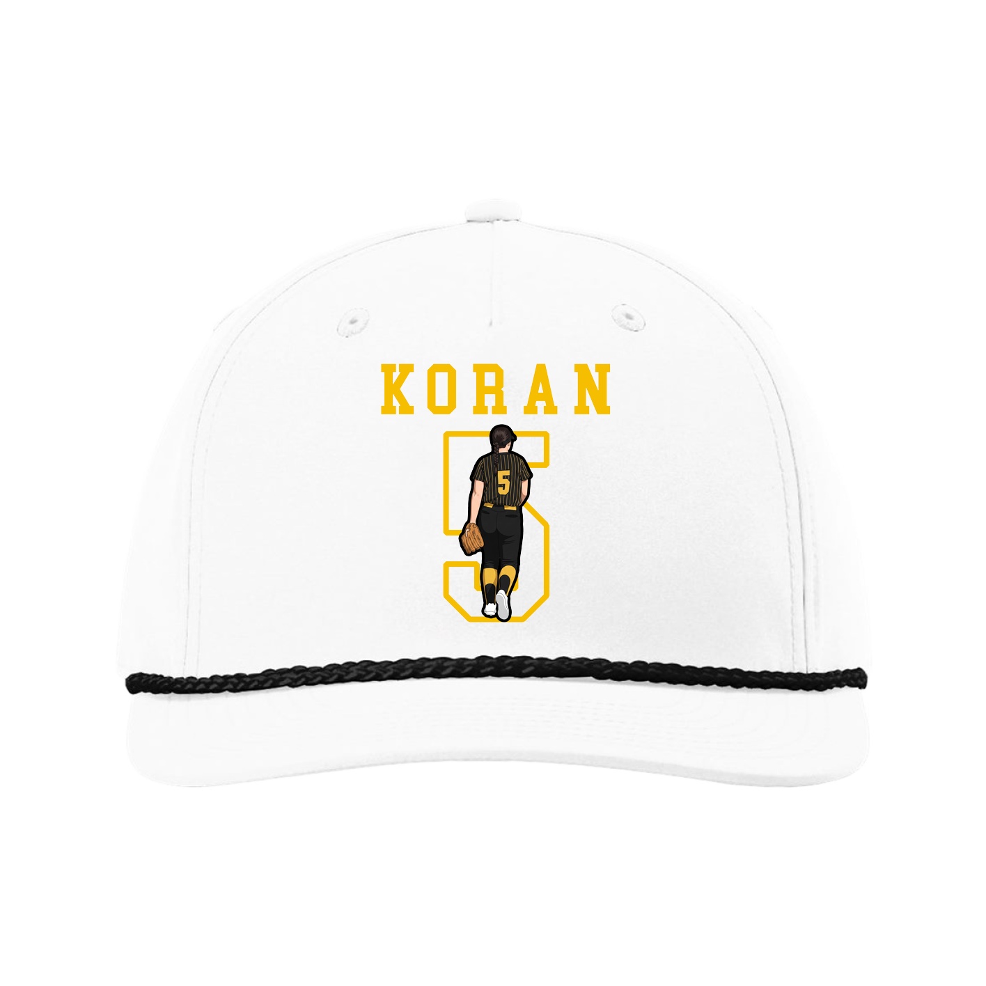Five-Panel Classic Rope Cap — Shirsey in White