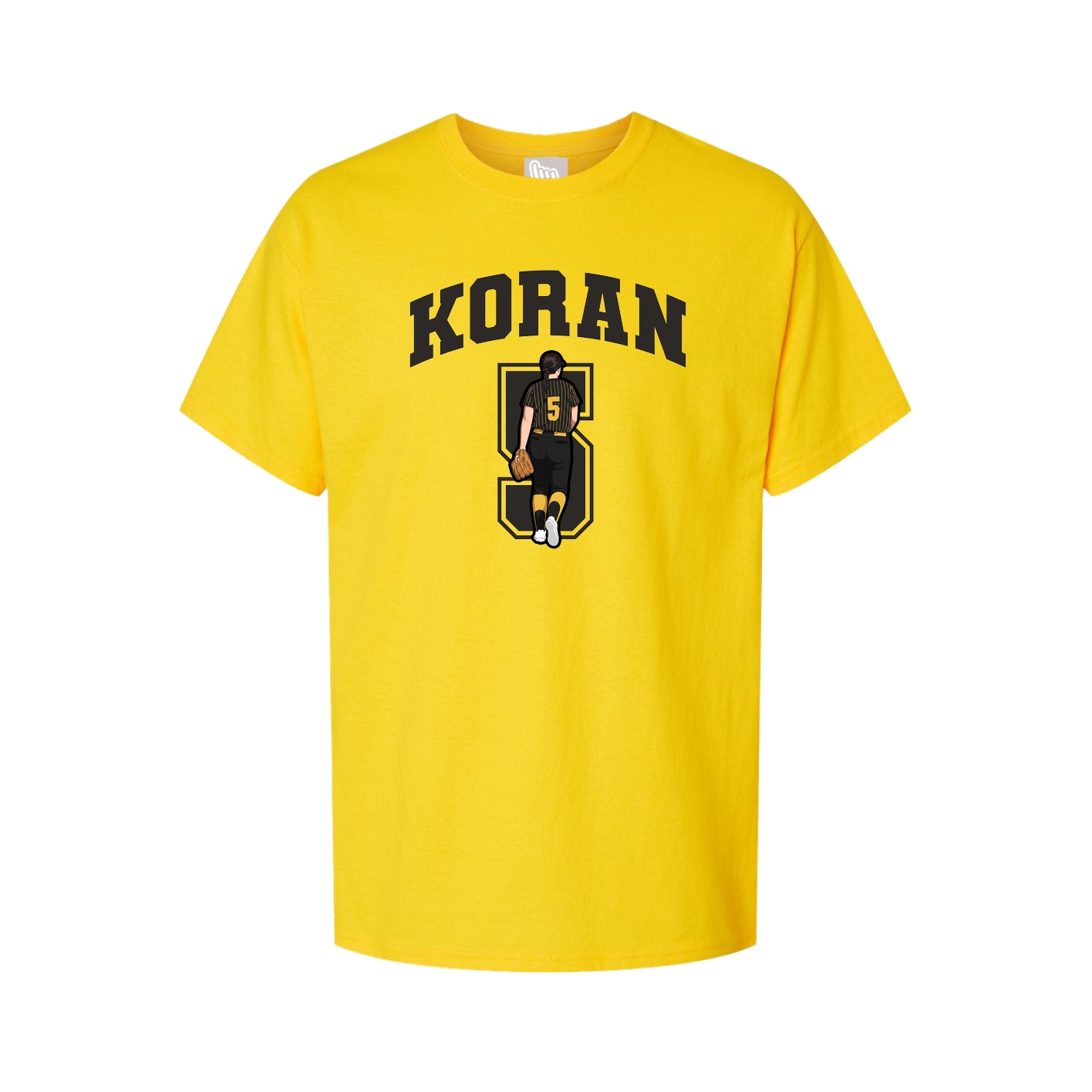 Youth Tee — Number in Gold