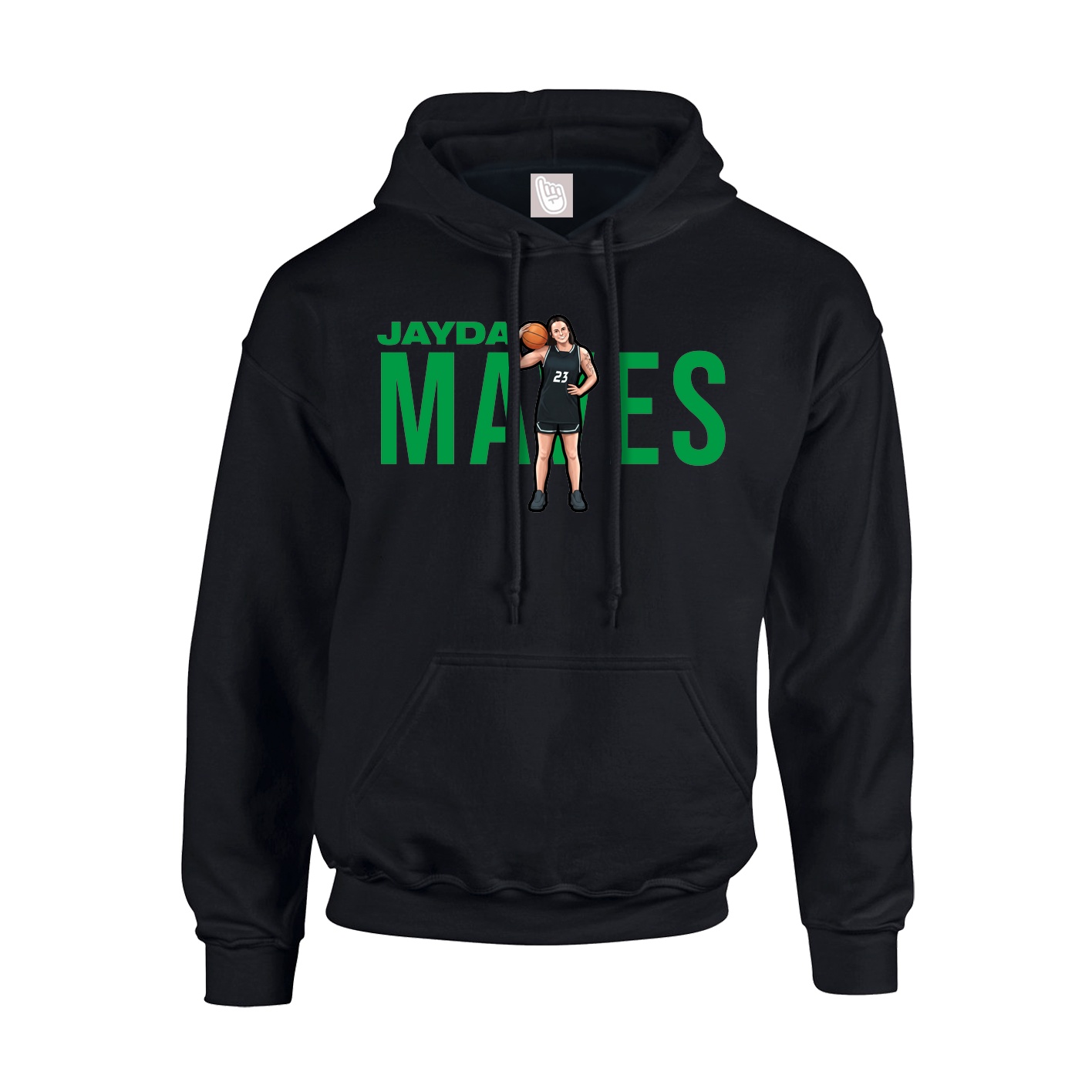 Youth Hoodie — Player Name in Black