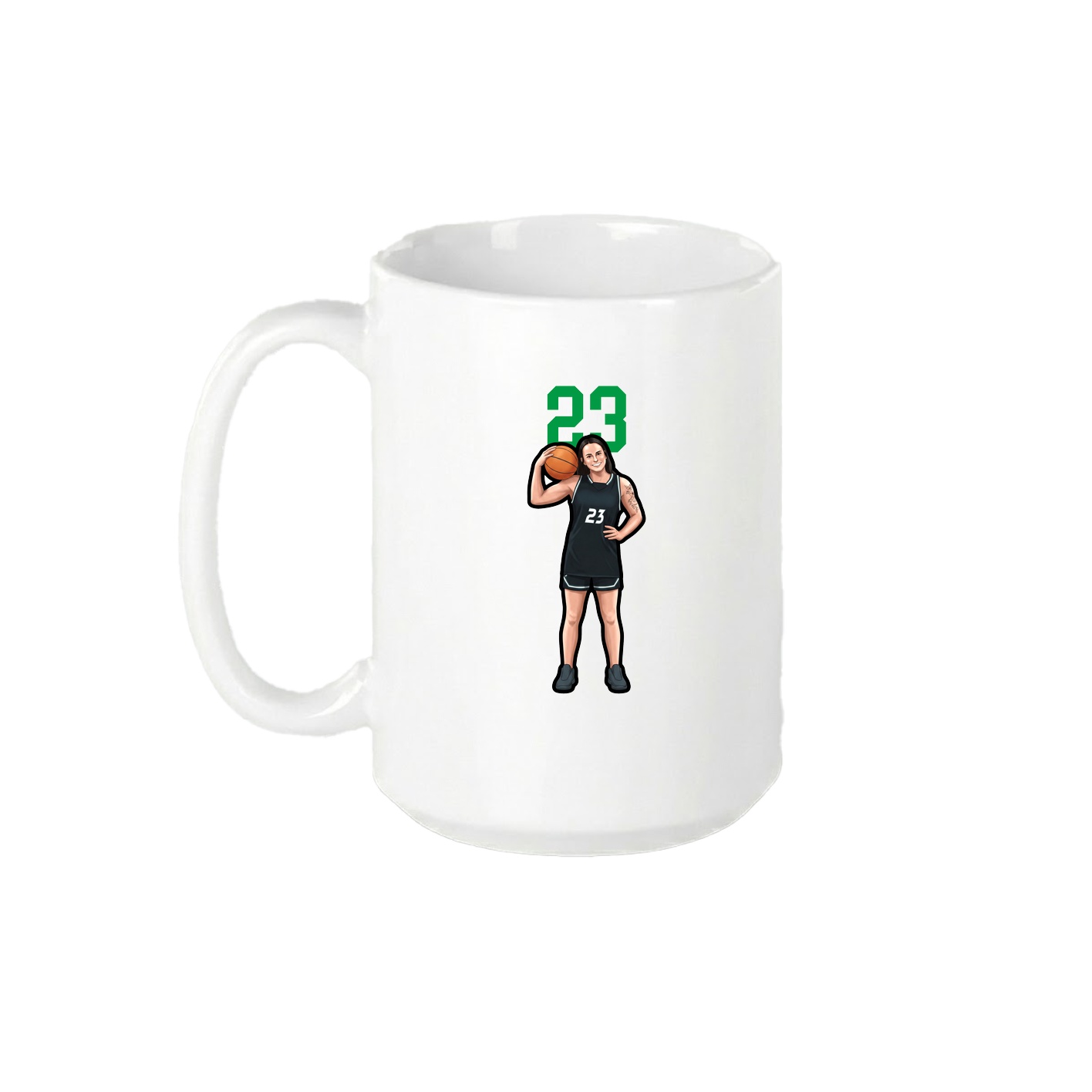 15oz Coffee Mug — Number Top in White