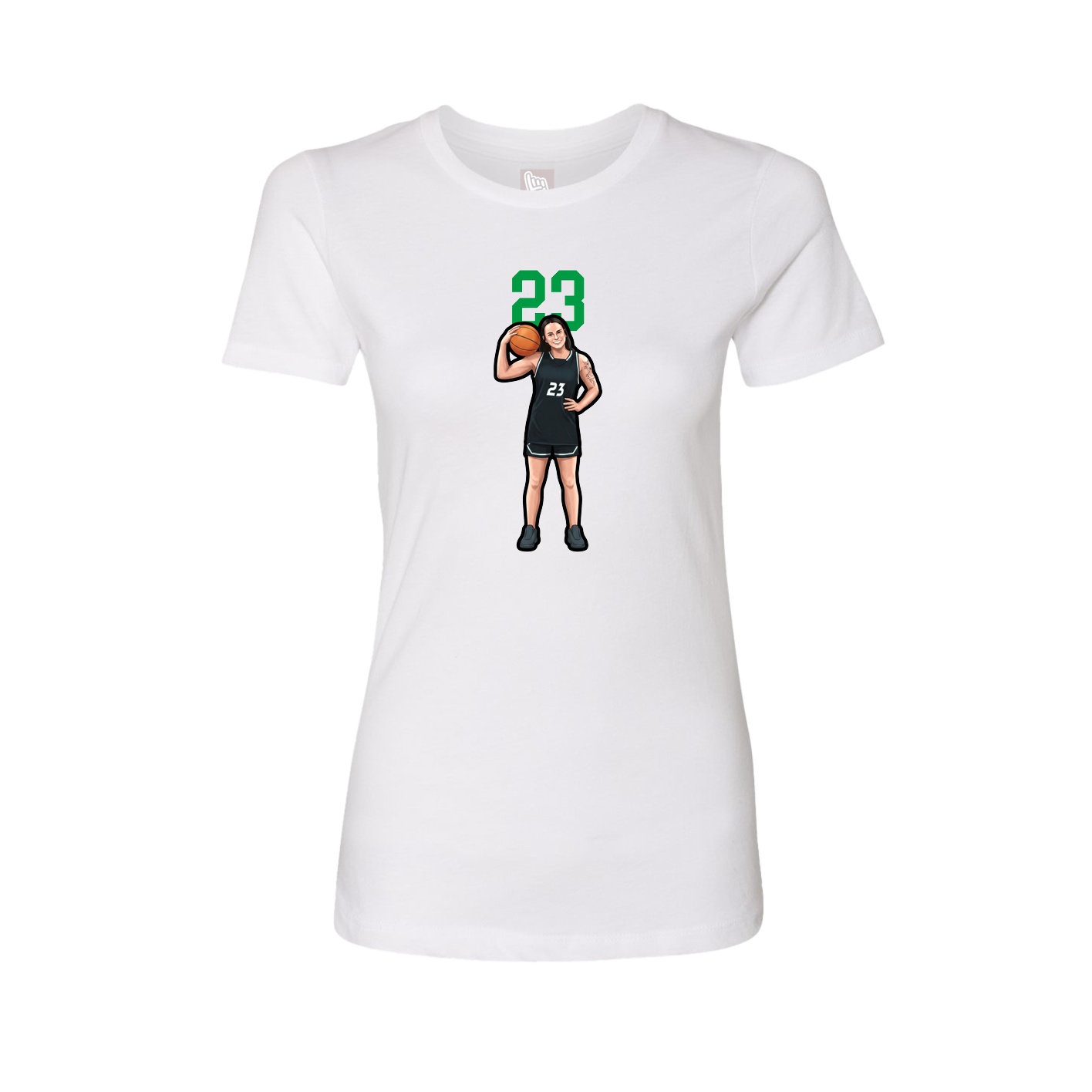 Fitted Women's Tee — Number Top in White