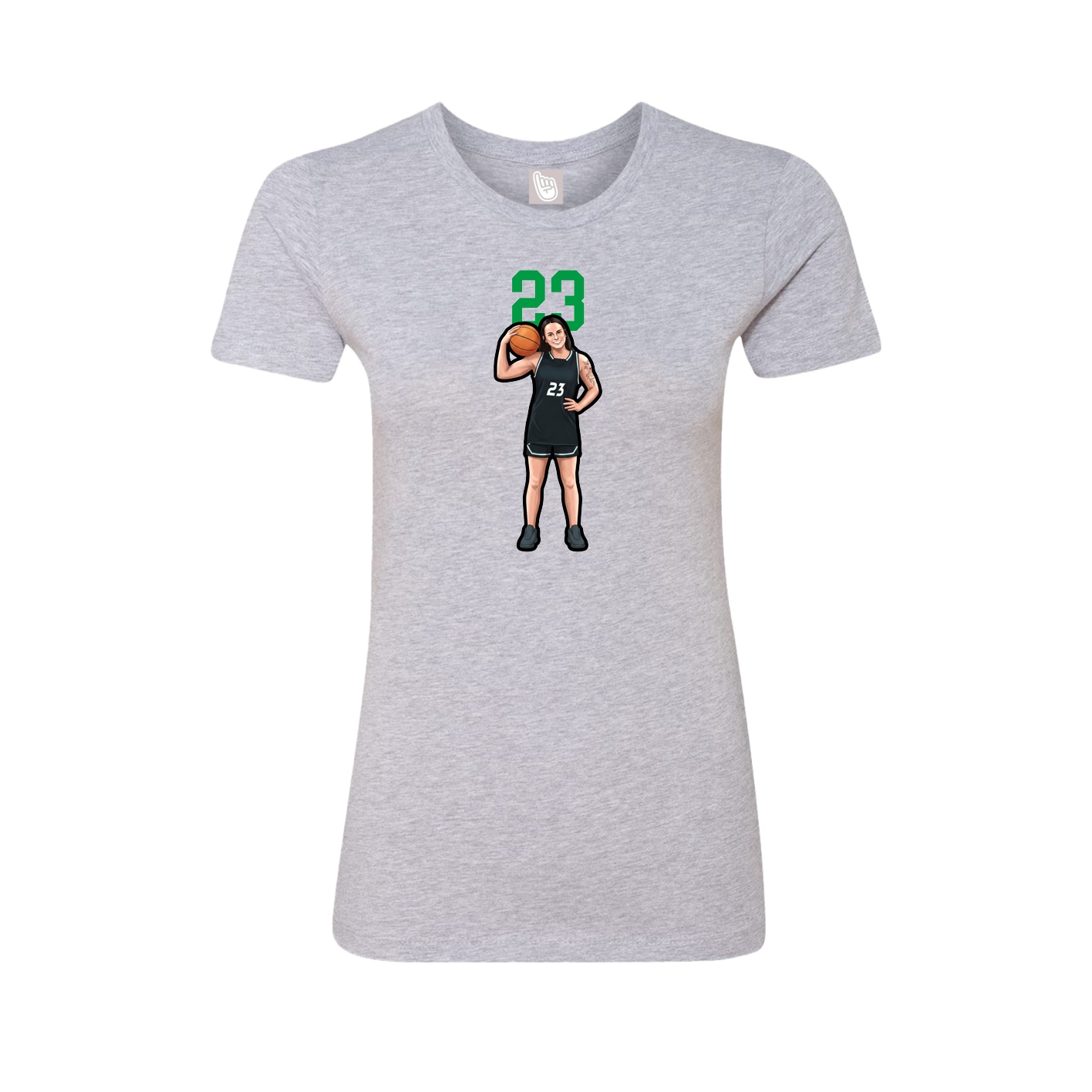 Womens Tee — Number Top in Grey
