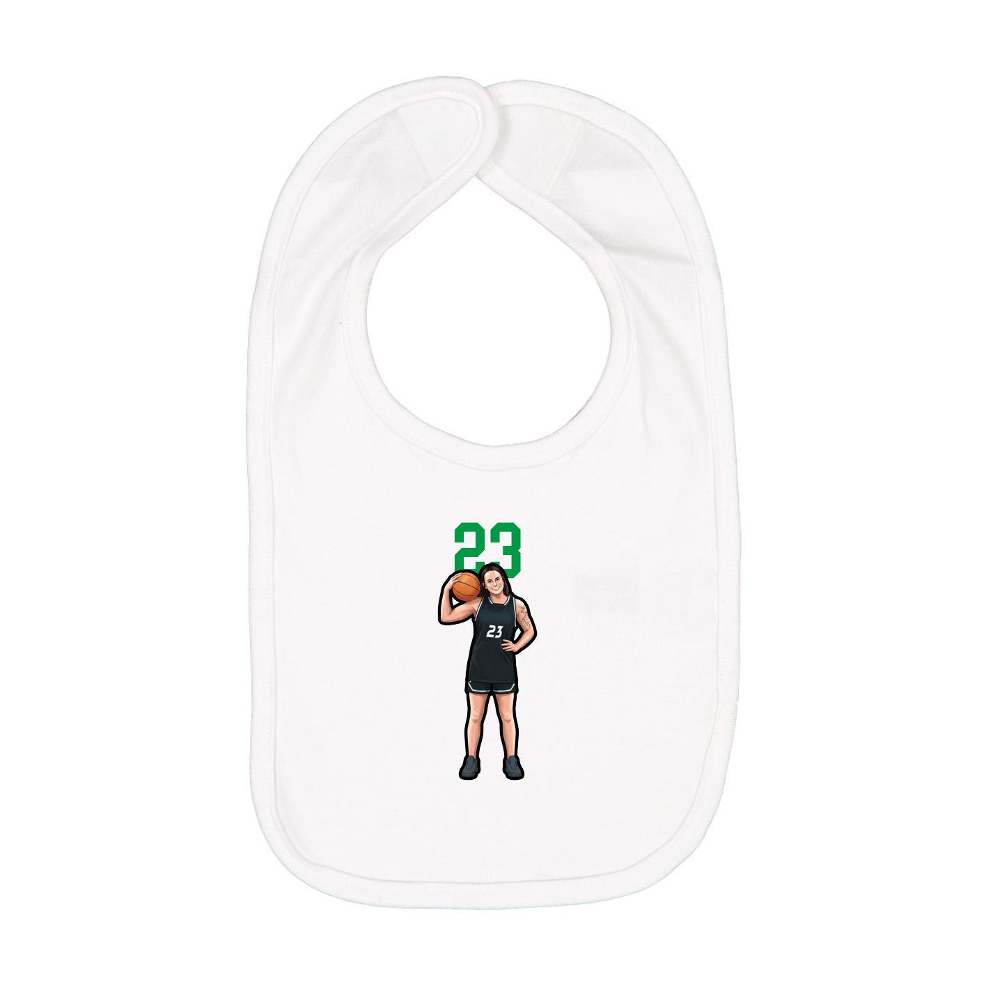 Infant Bib — Number Top in White