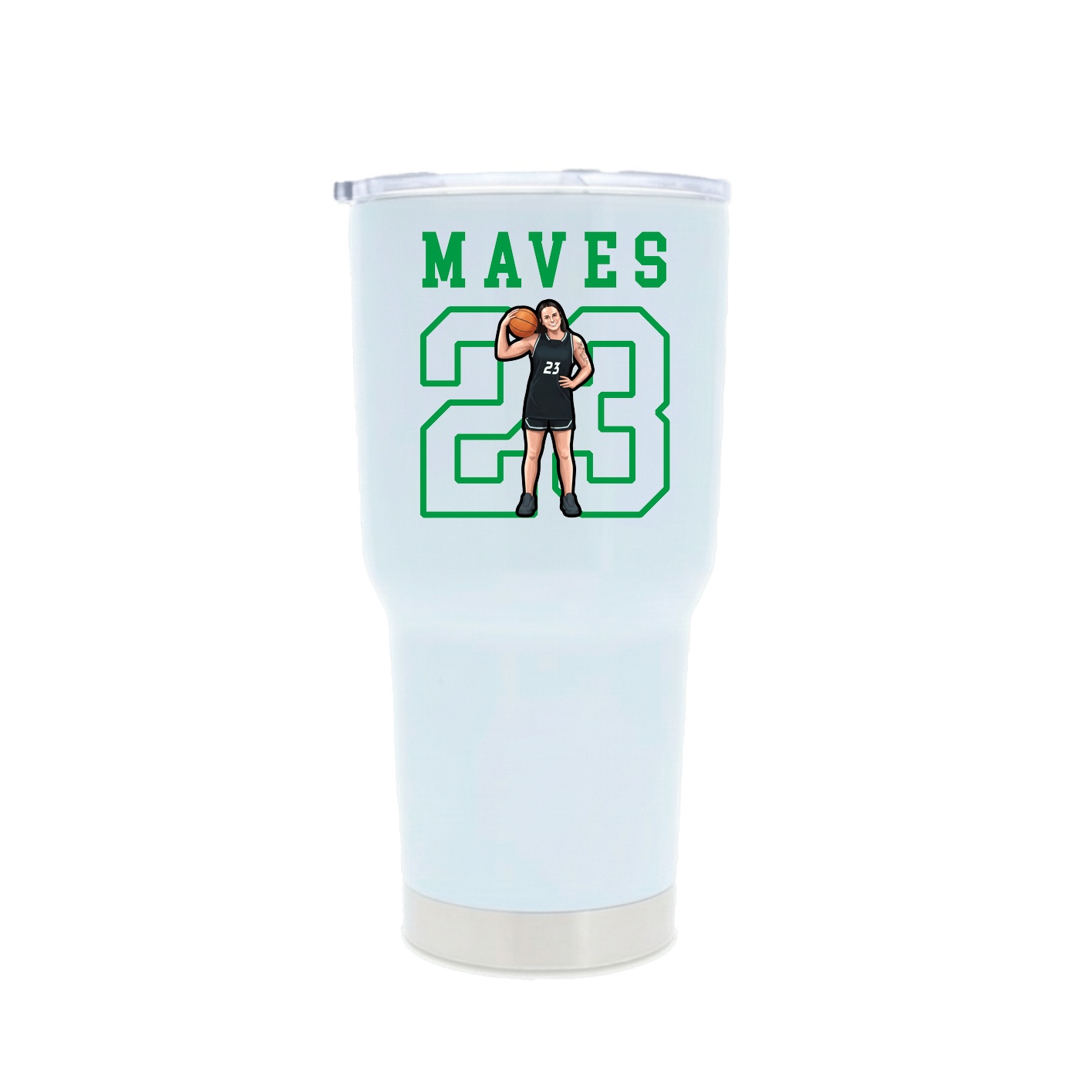 30oz Stainless Steel Tumbler — Shirsey in White