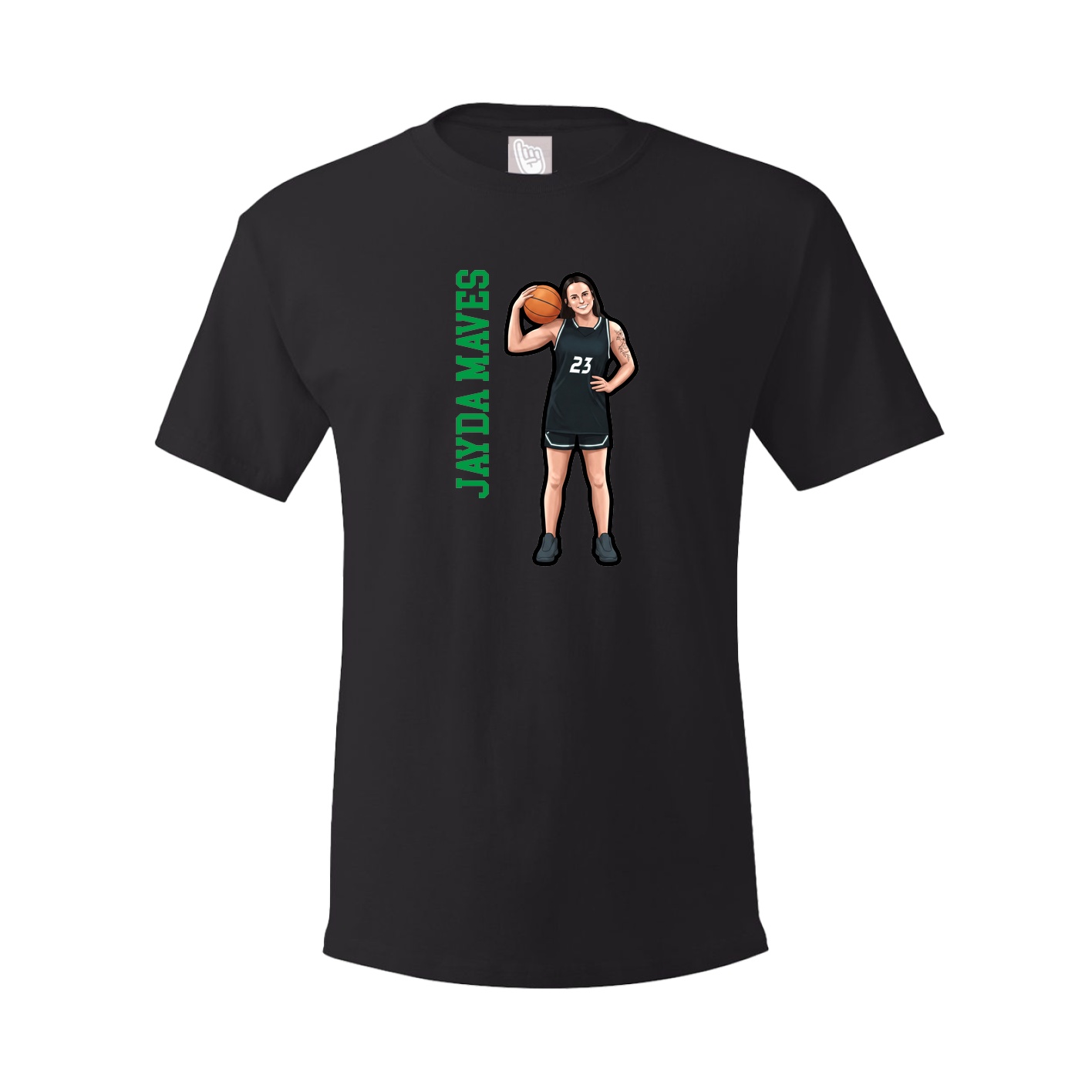 Youth Tee — Name Vertical in Black