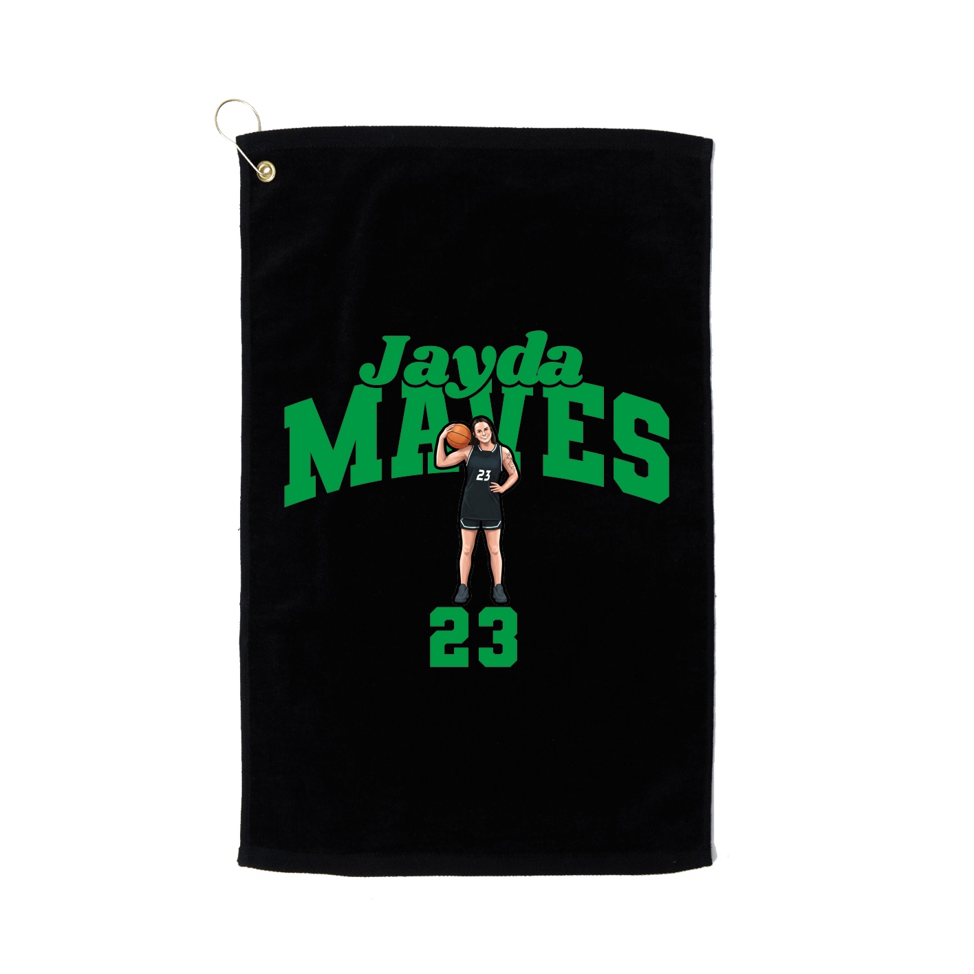 Golf Towel — Signature Arch in Black