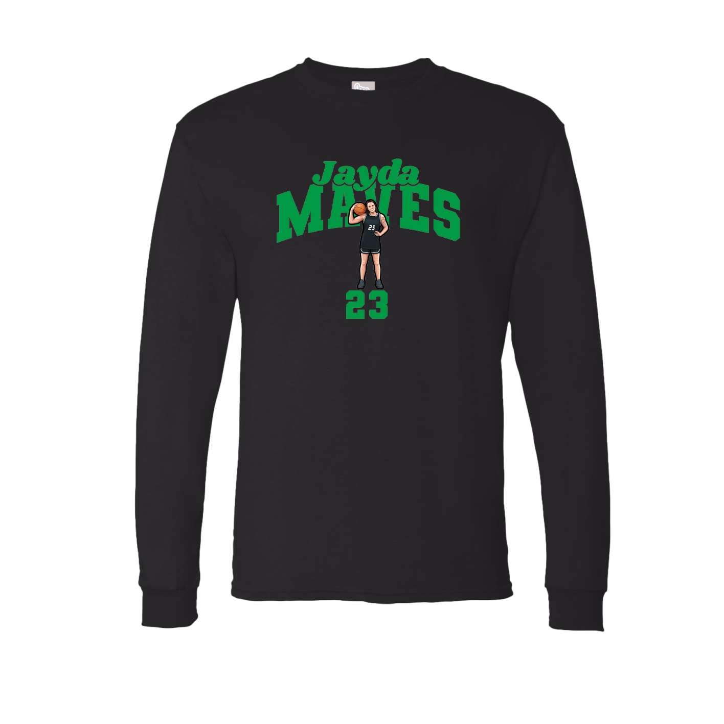 Long Sleeve Tee — Signature Arch in Black