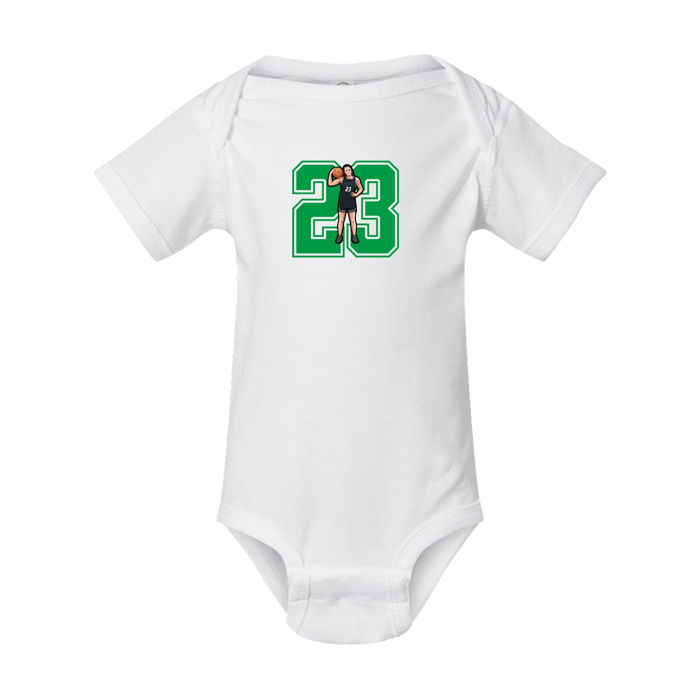 Baby Onesie — Number in White