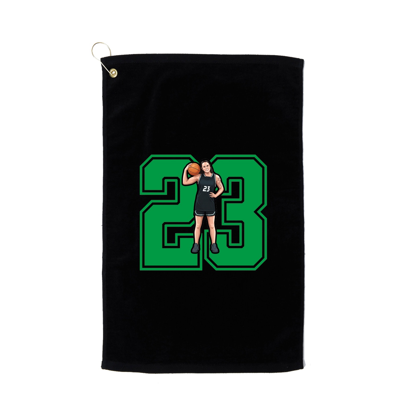 Golf Towel — Number in Black