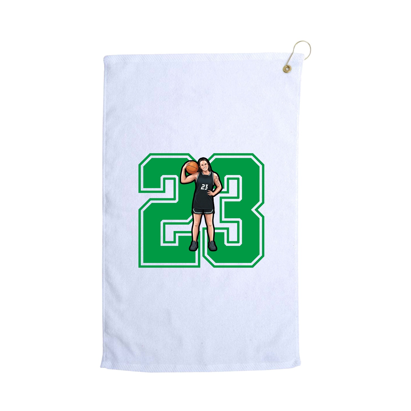 Golf Towel — Number in White