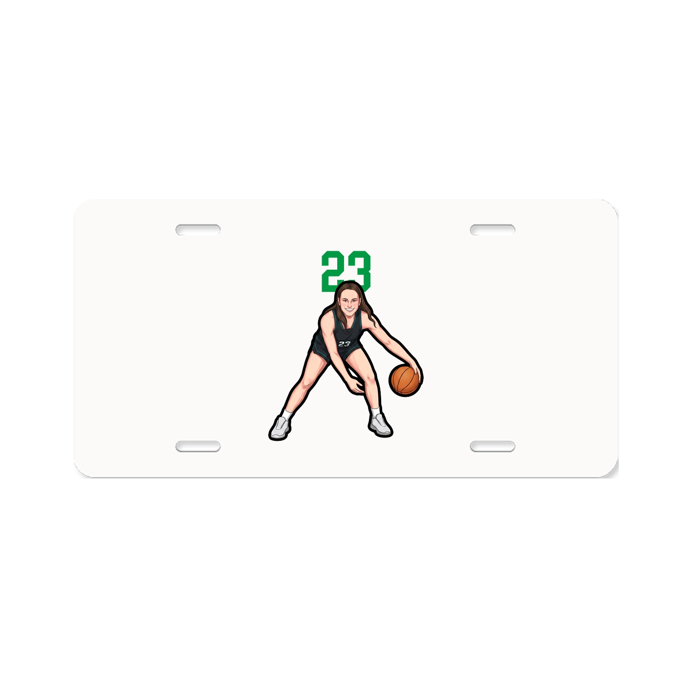 License Plate — Number Top in Classic