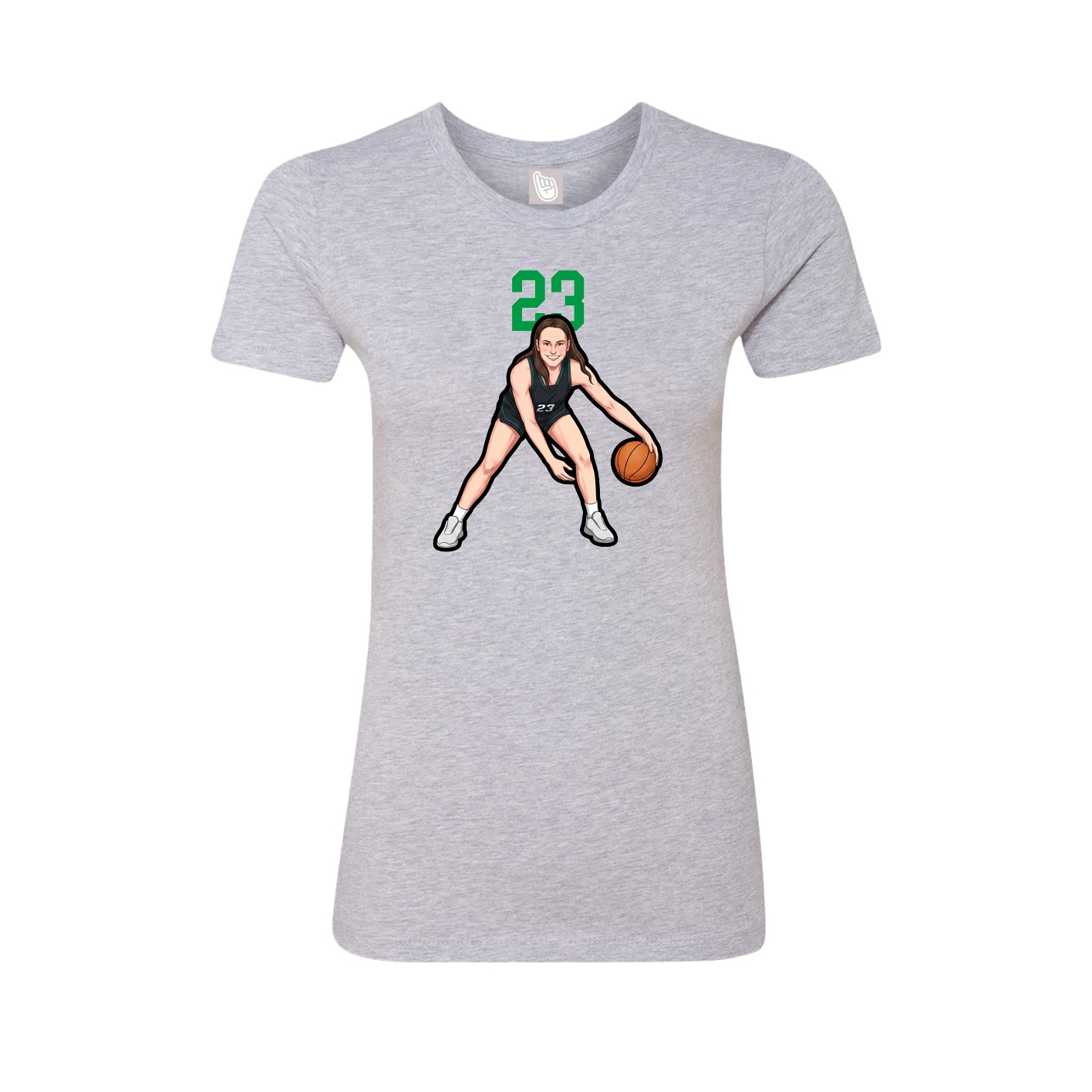 Womens Tee — Number Top in Grey