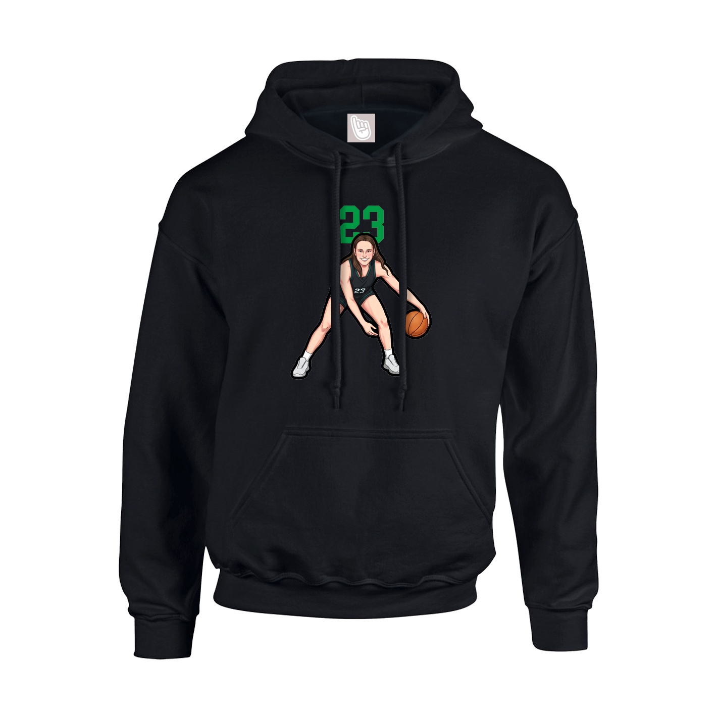 Youth Hoodie — Number Top in Black