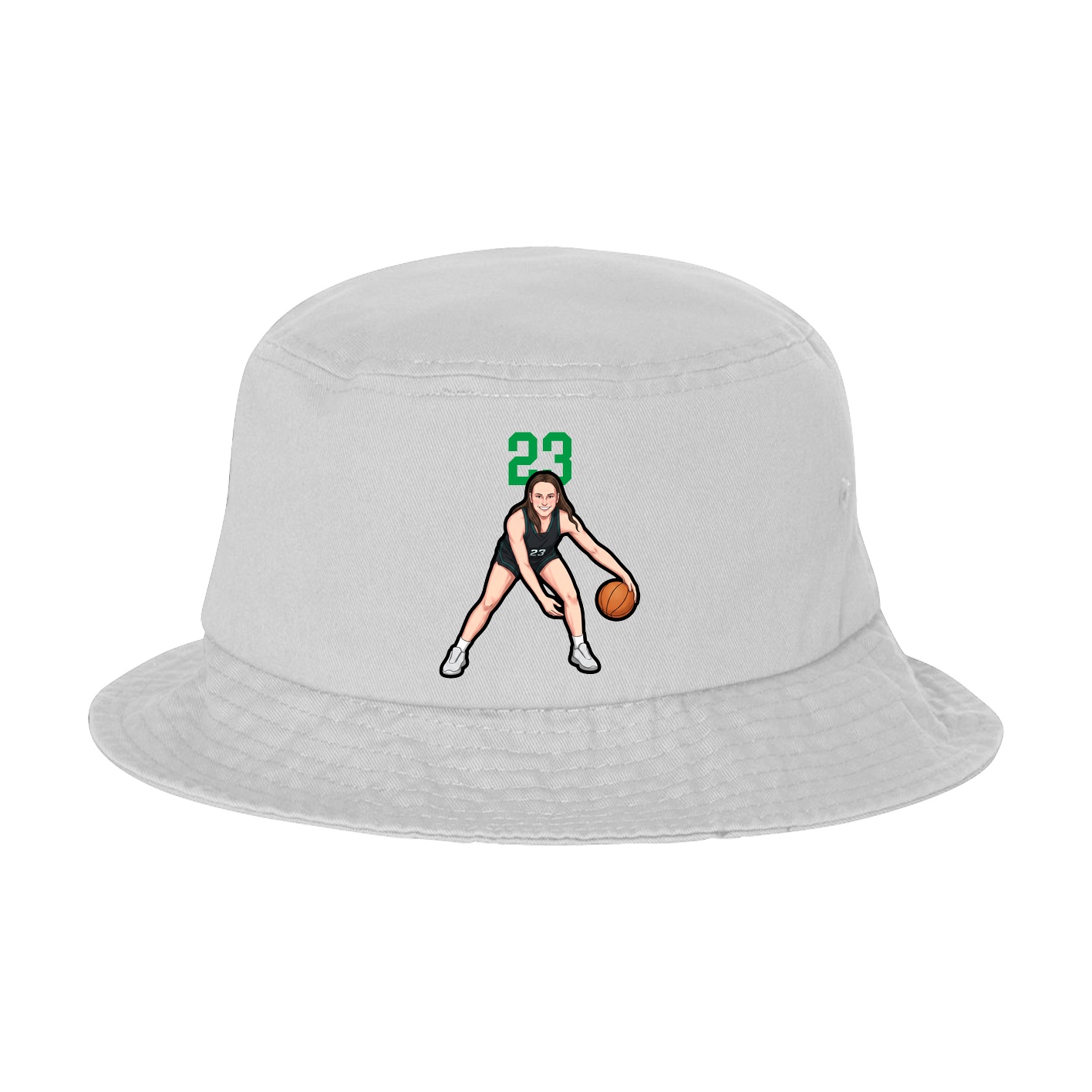 Bucket Cap — Number Top in White
