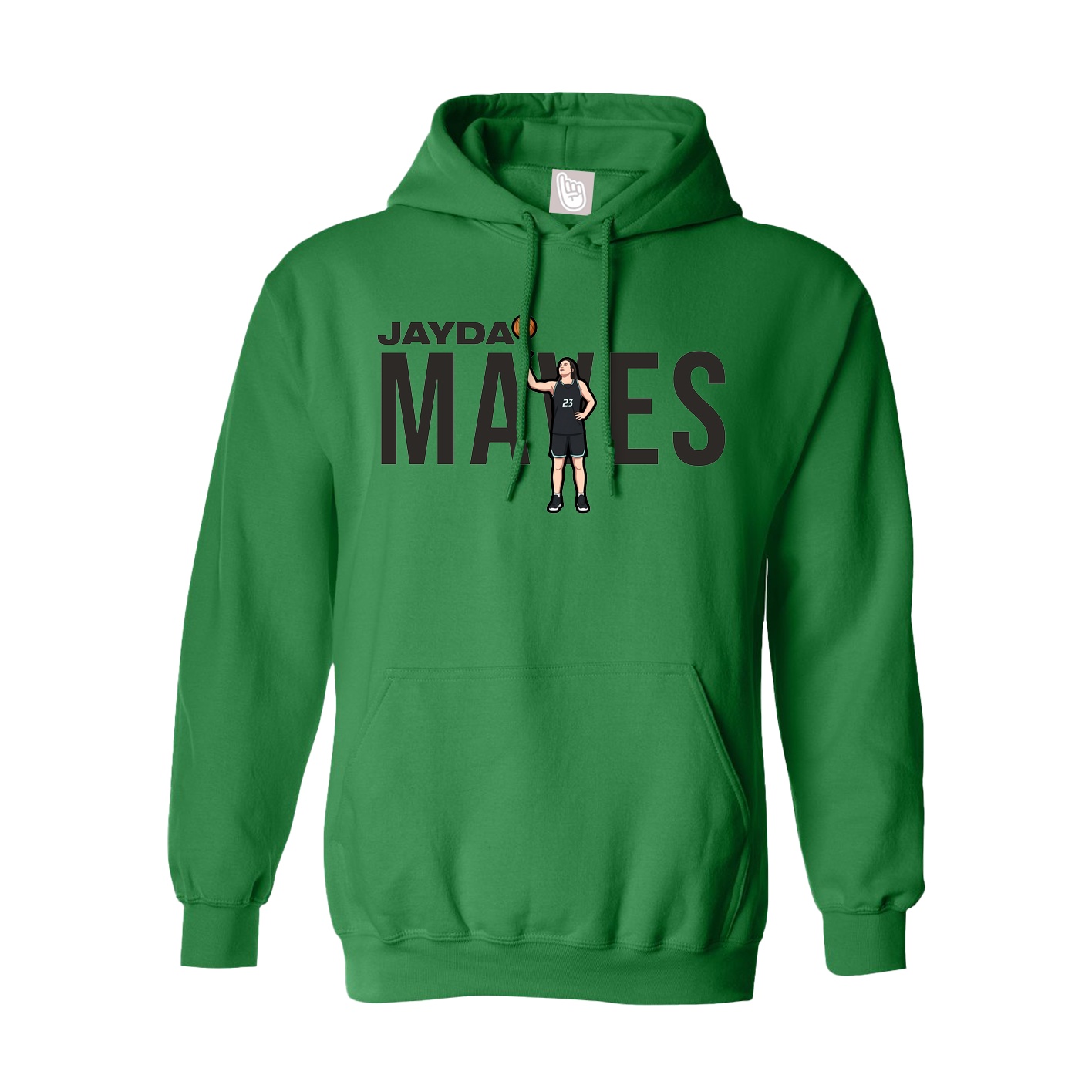 Hoodie — Player Name in Green