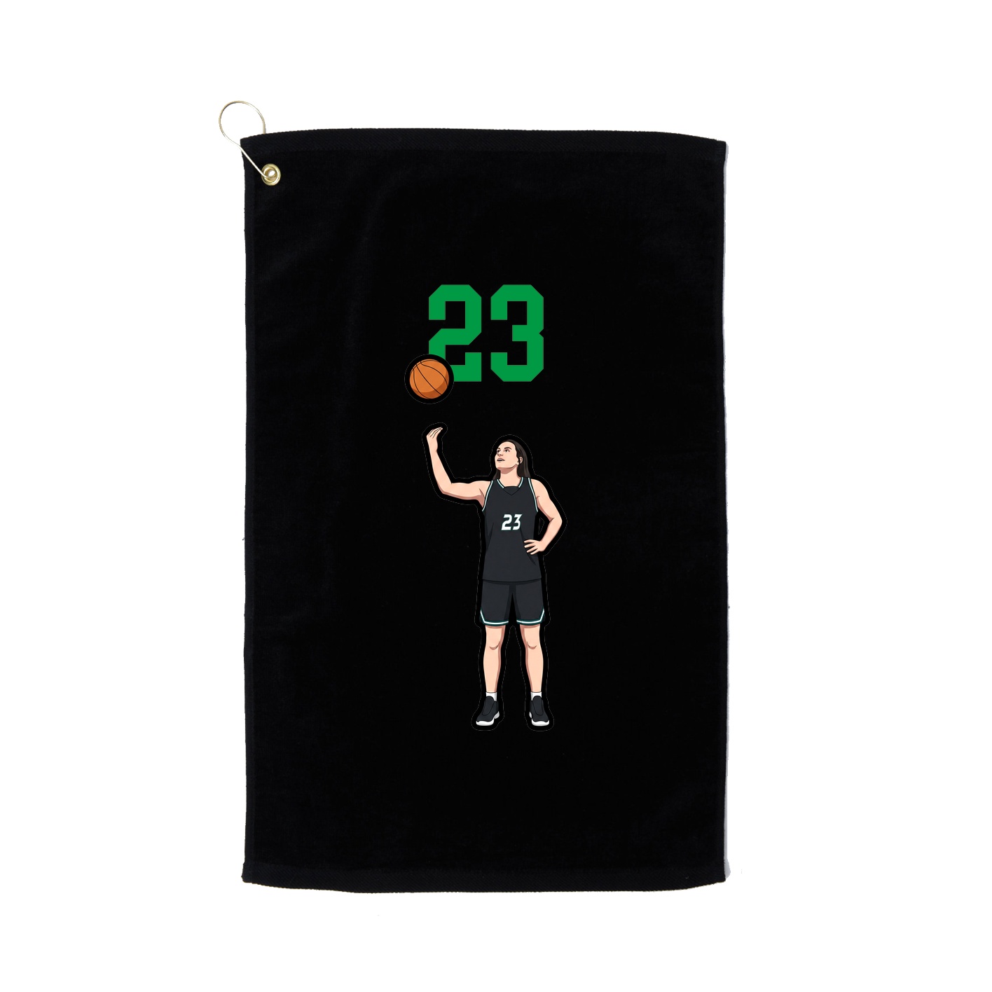 Golf Towel — Number Top in Black