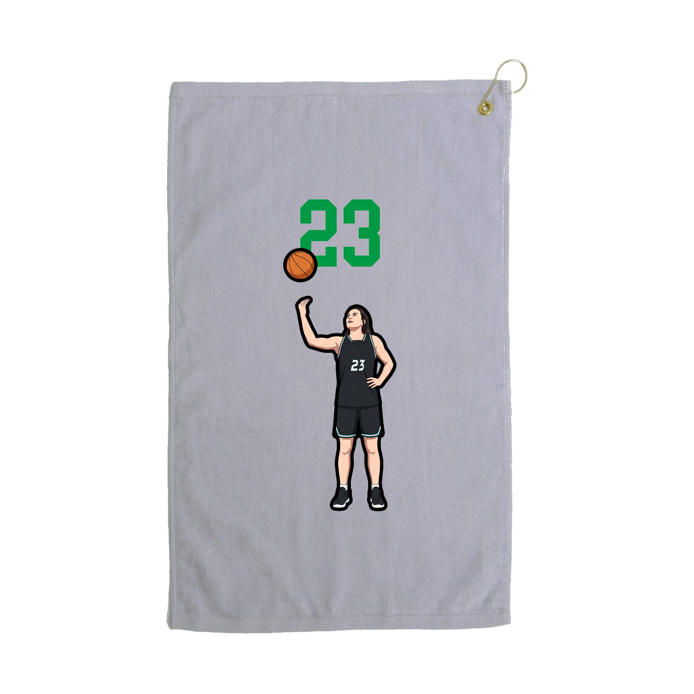 Golf Towel — Number Top in Grey