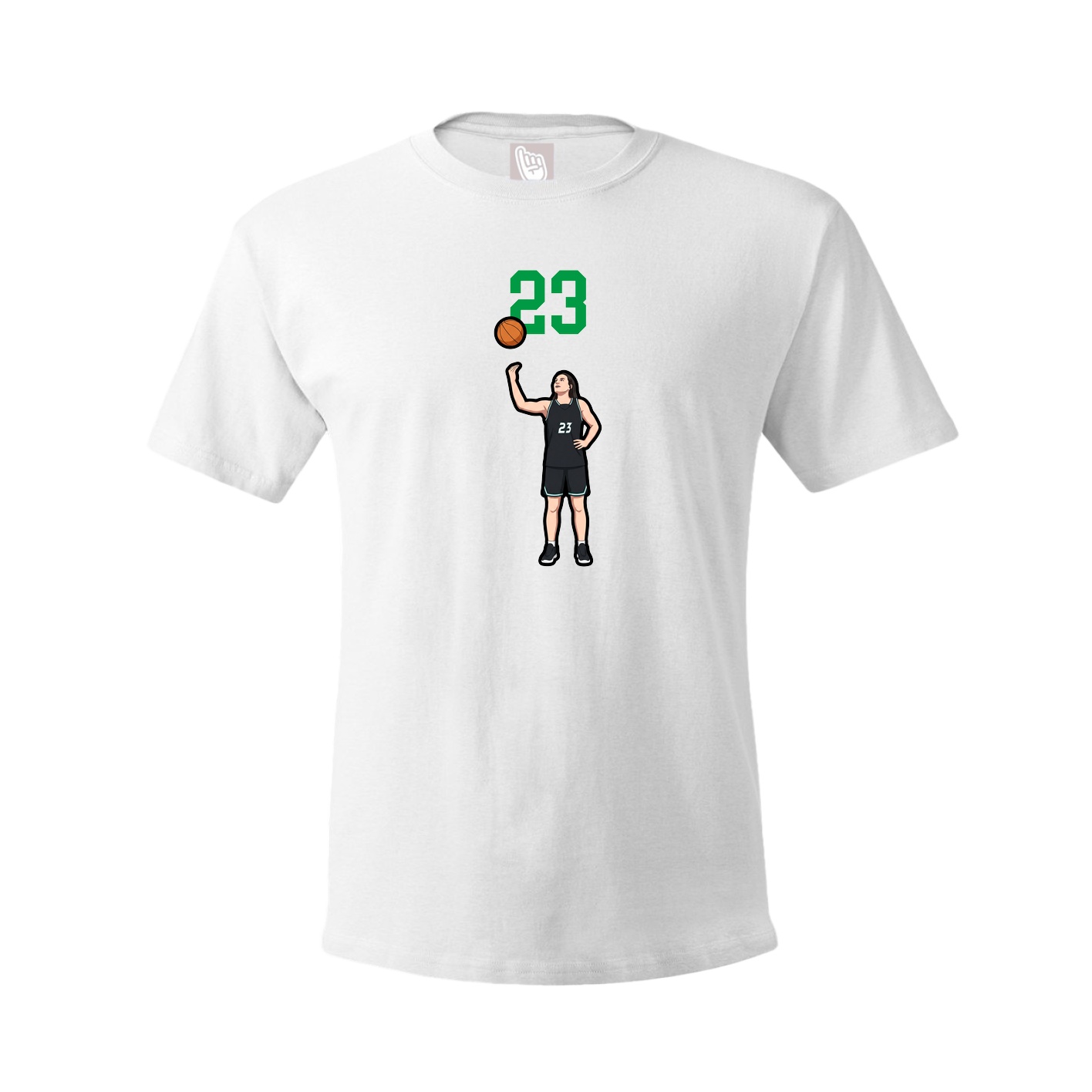 Youth Tee — Number Top in White